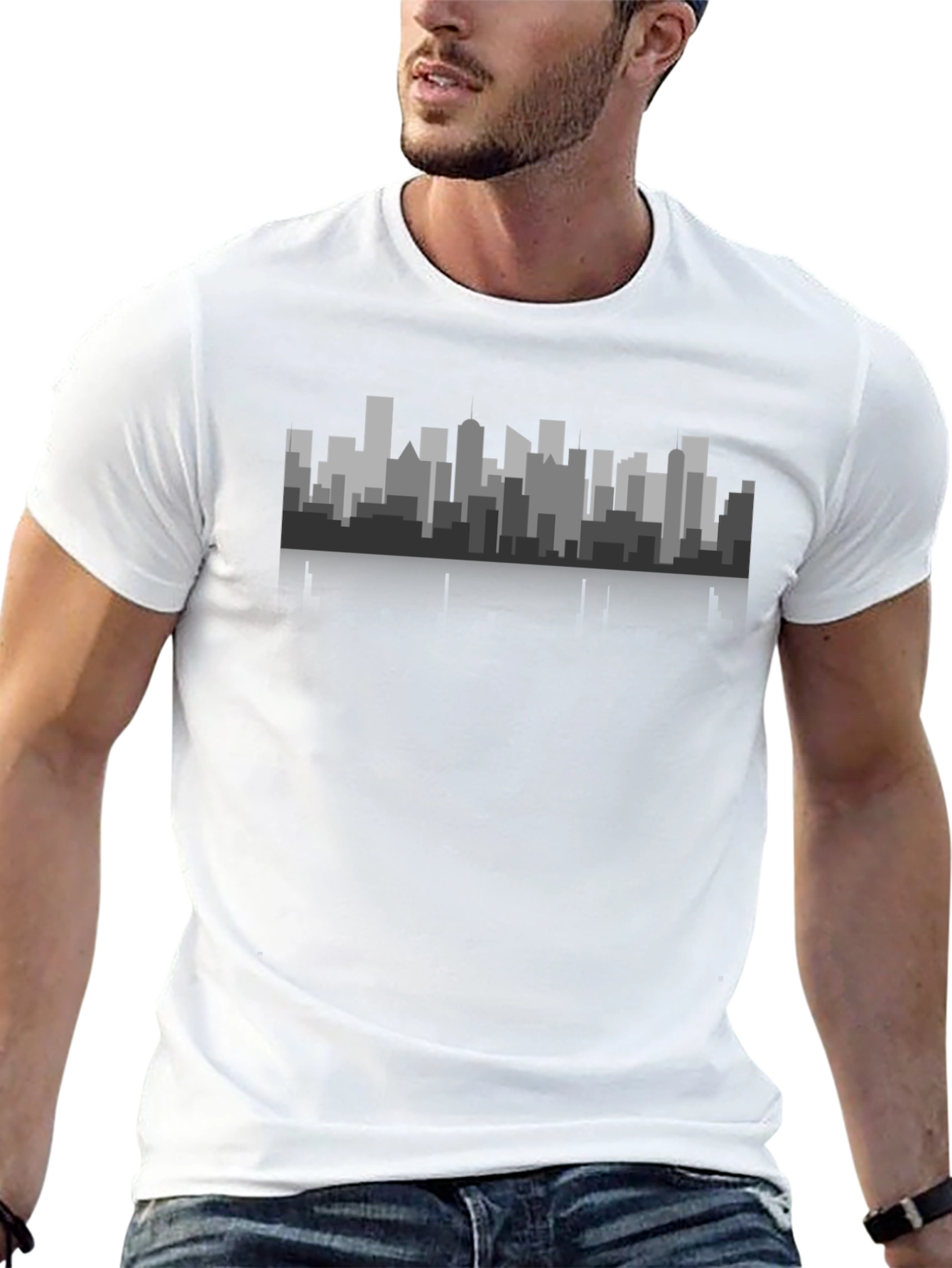 Cityscape Silhouette Tee - Stylish Urban Design