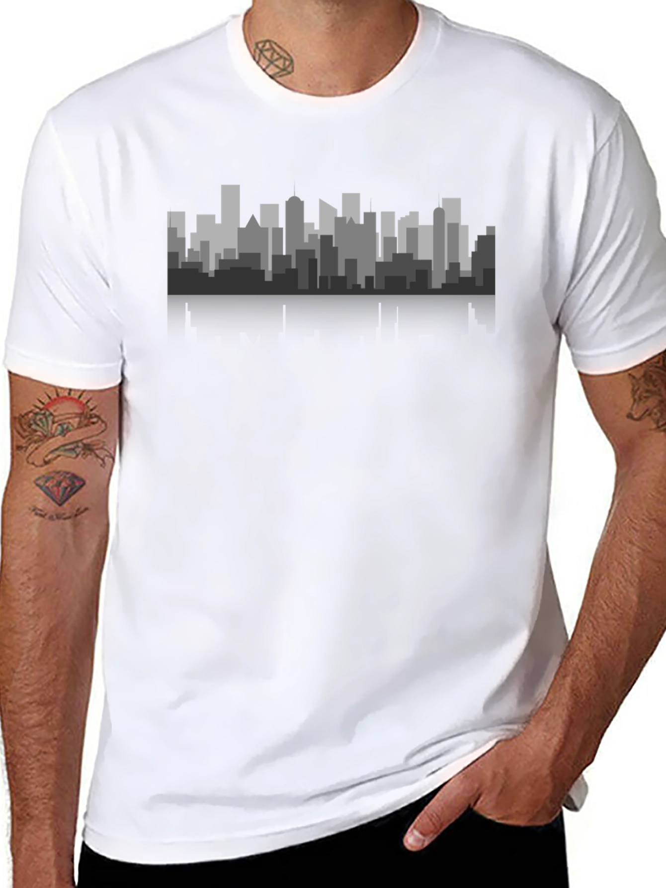 Cityscape Silhouette Tee - Stylish Urban Design