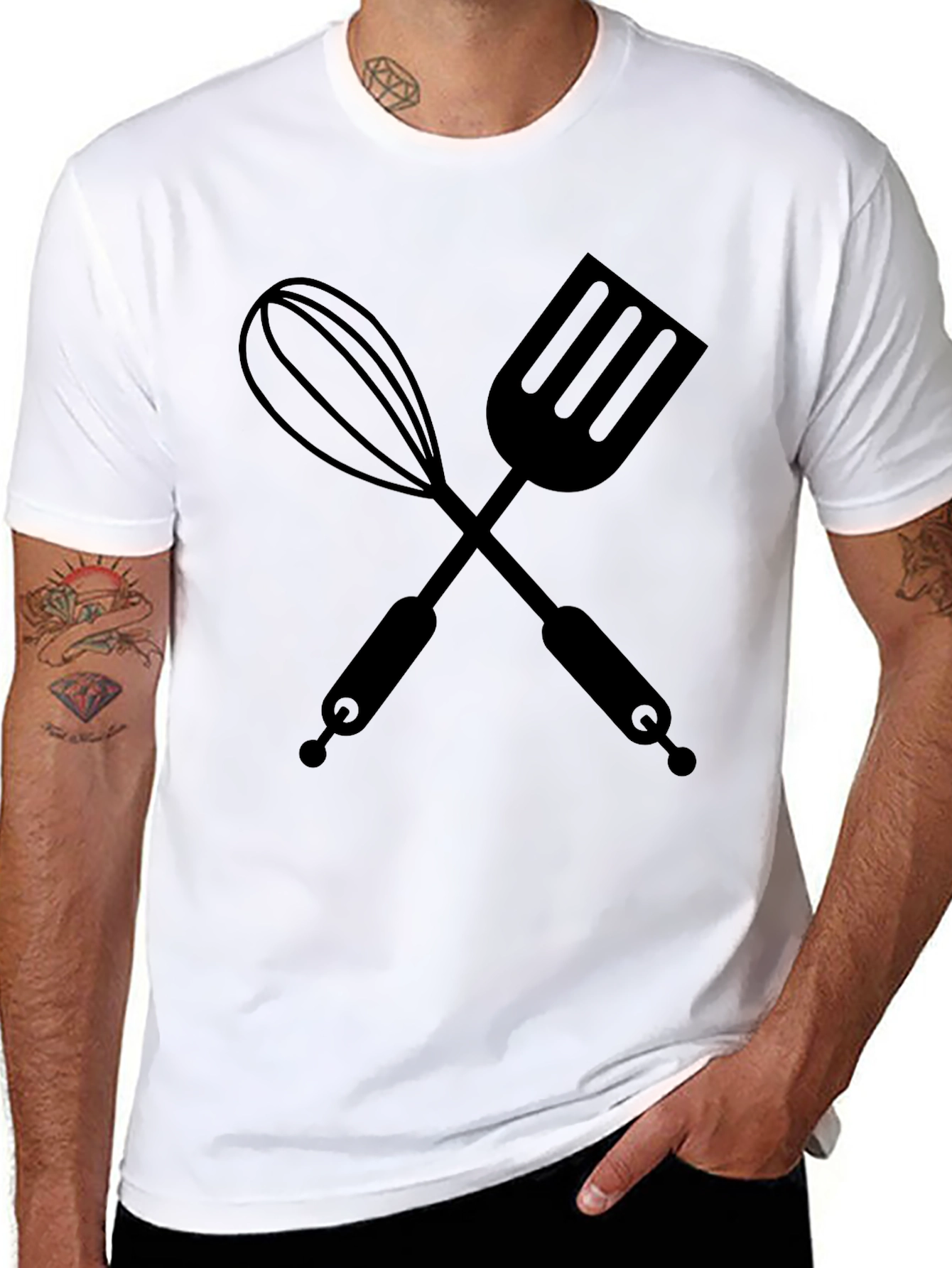 Chefs Tools T-Shirt - Whisk & Spatula Graphic Tee