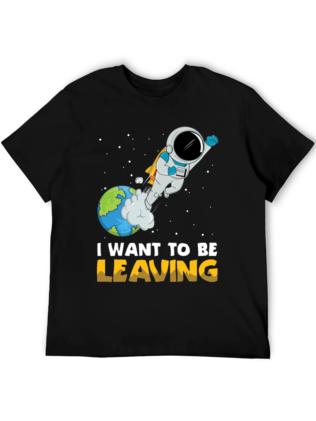 I Want To Be Leaving Astronaut Graphic T-Shirt