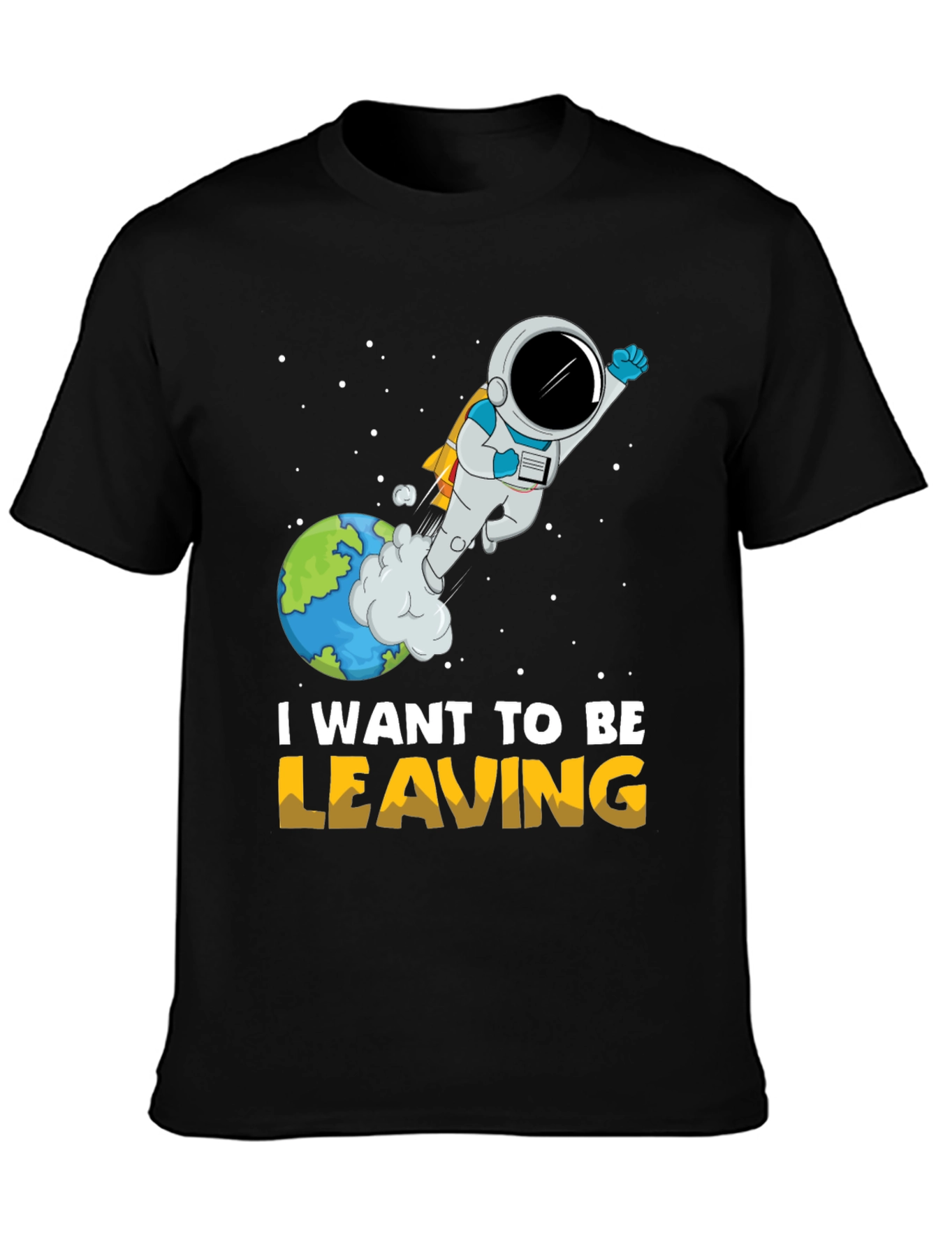 I Want To Be Leaving Astronaut Graphic T-Shirt