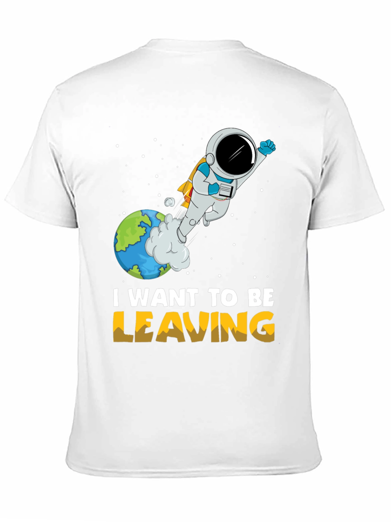 I Want To Be Leaving Astronaut Graphic T-Shirt