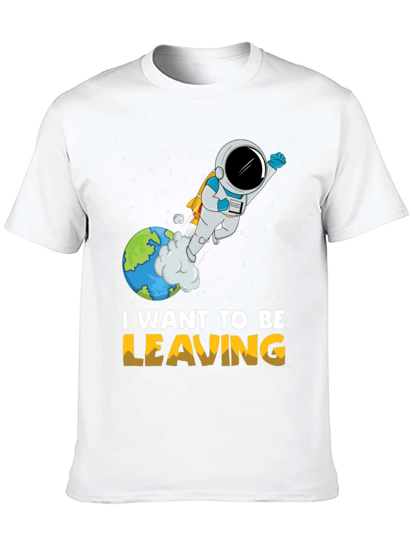 I Want To Be Leaving Astronaut Graphic T-Shirt