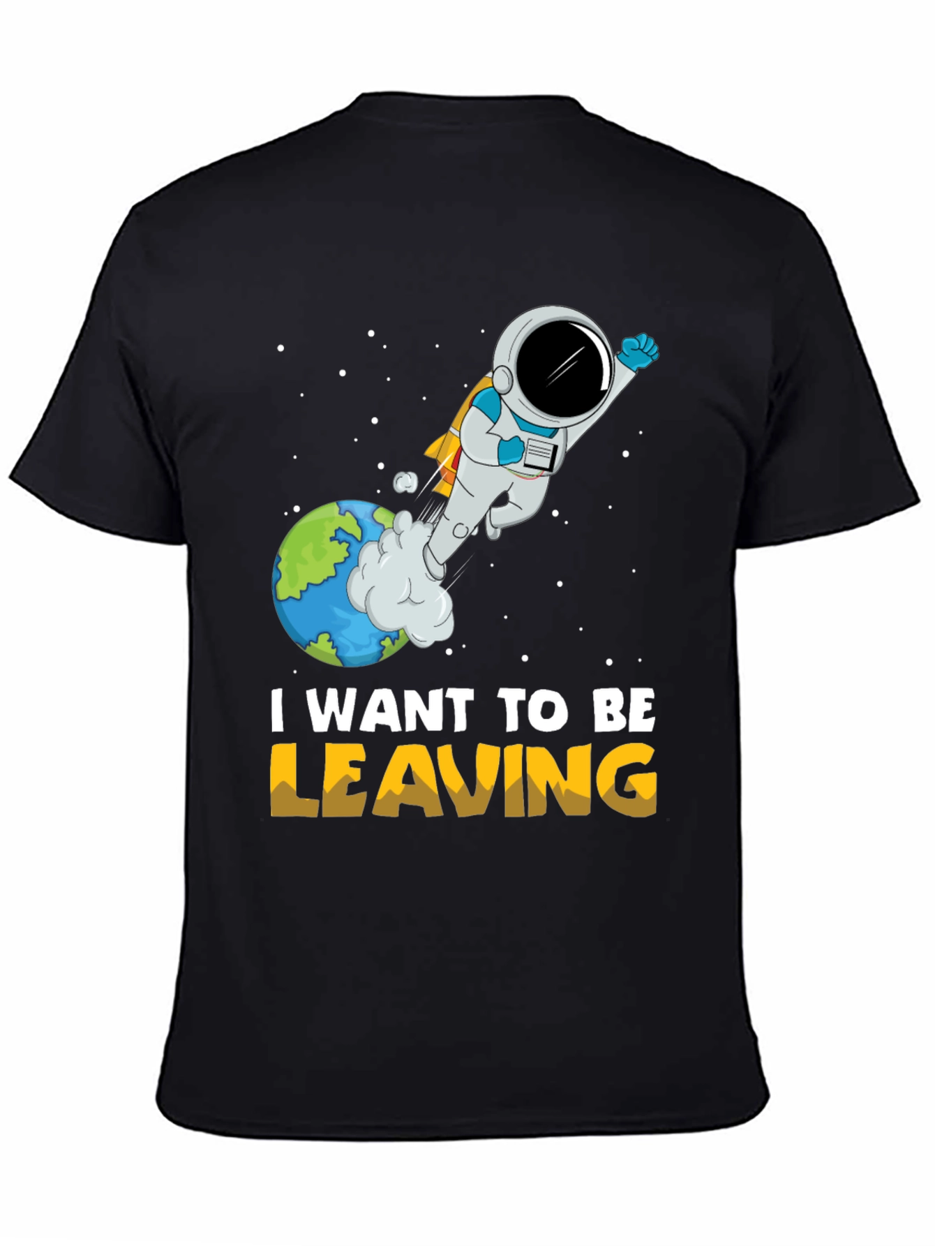 I Want To Be Leaving Astronaut Graphic T-Shirt