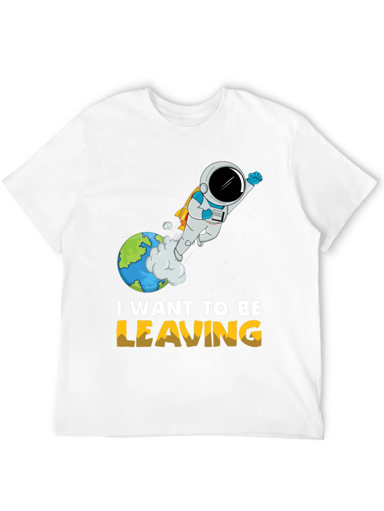 I Want To Be Leaving Astronaut Graphic T-Shirt