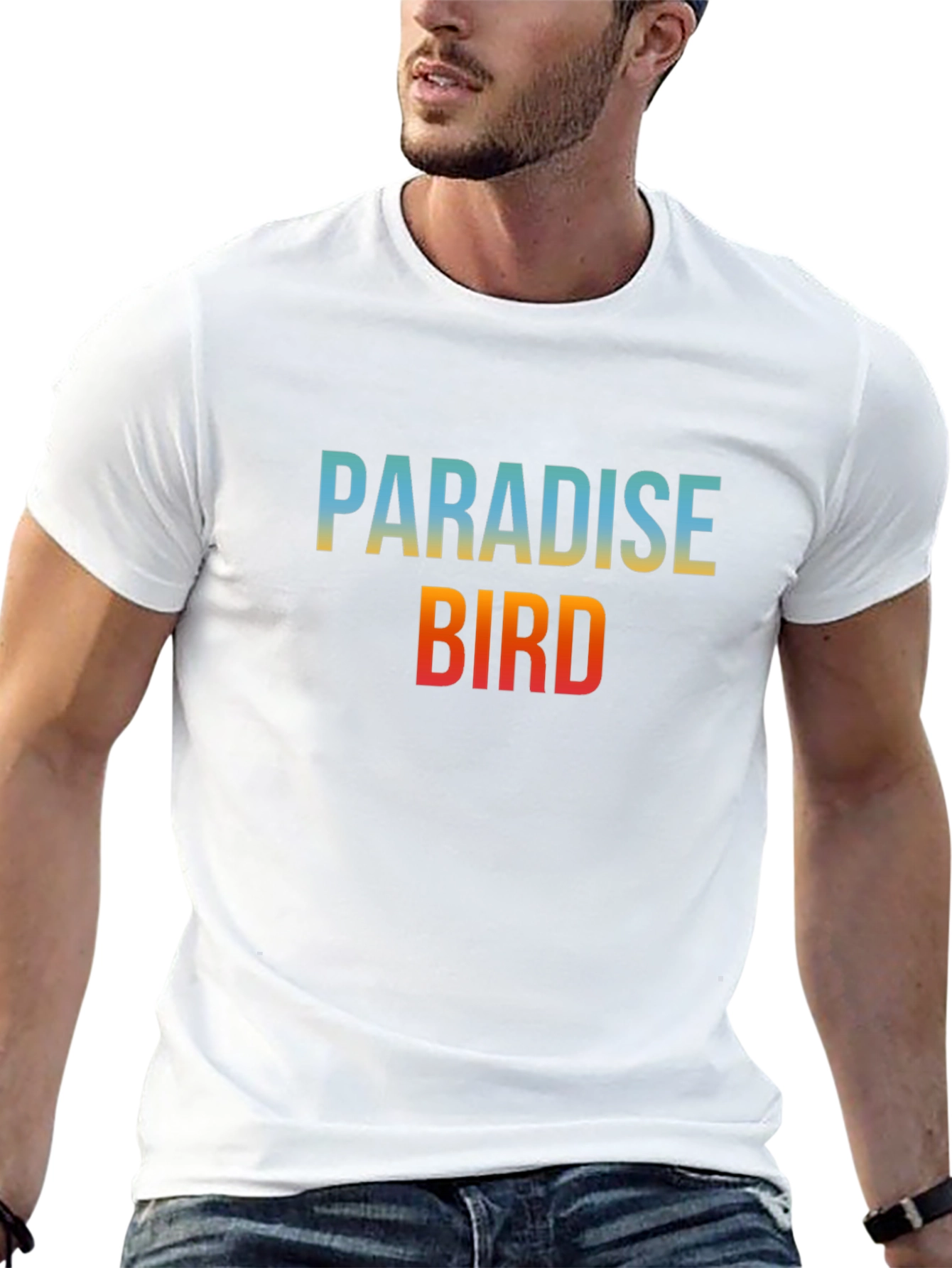Paradise Bird Graphic Tee - Soft Black Cotton T-Shirt