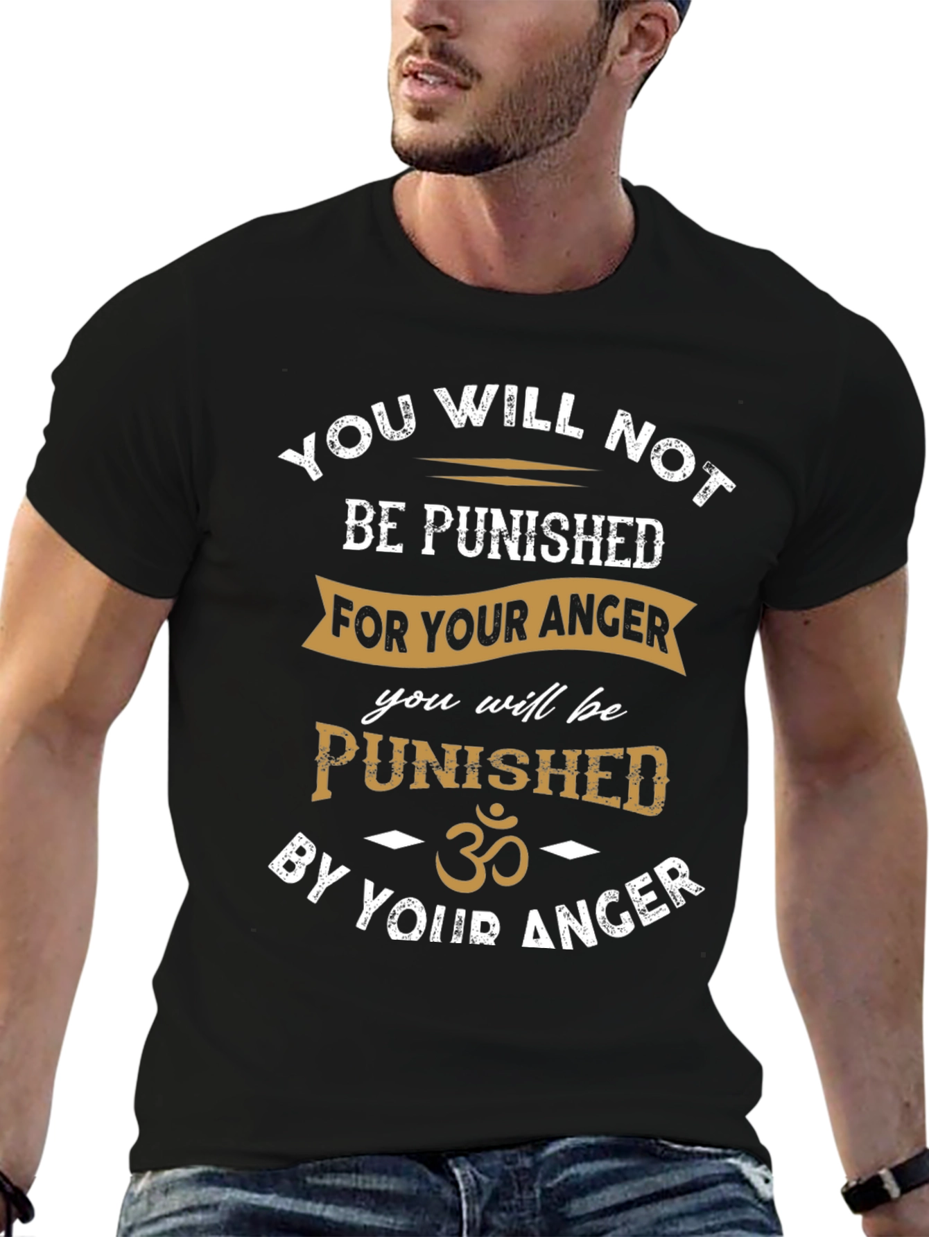 Punished by Anger T-Shirt - Black Graphic Tee