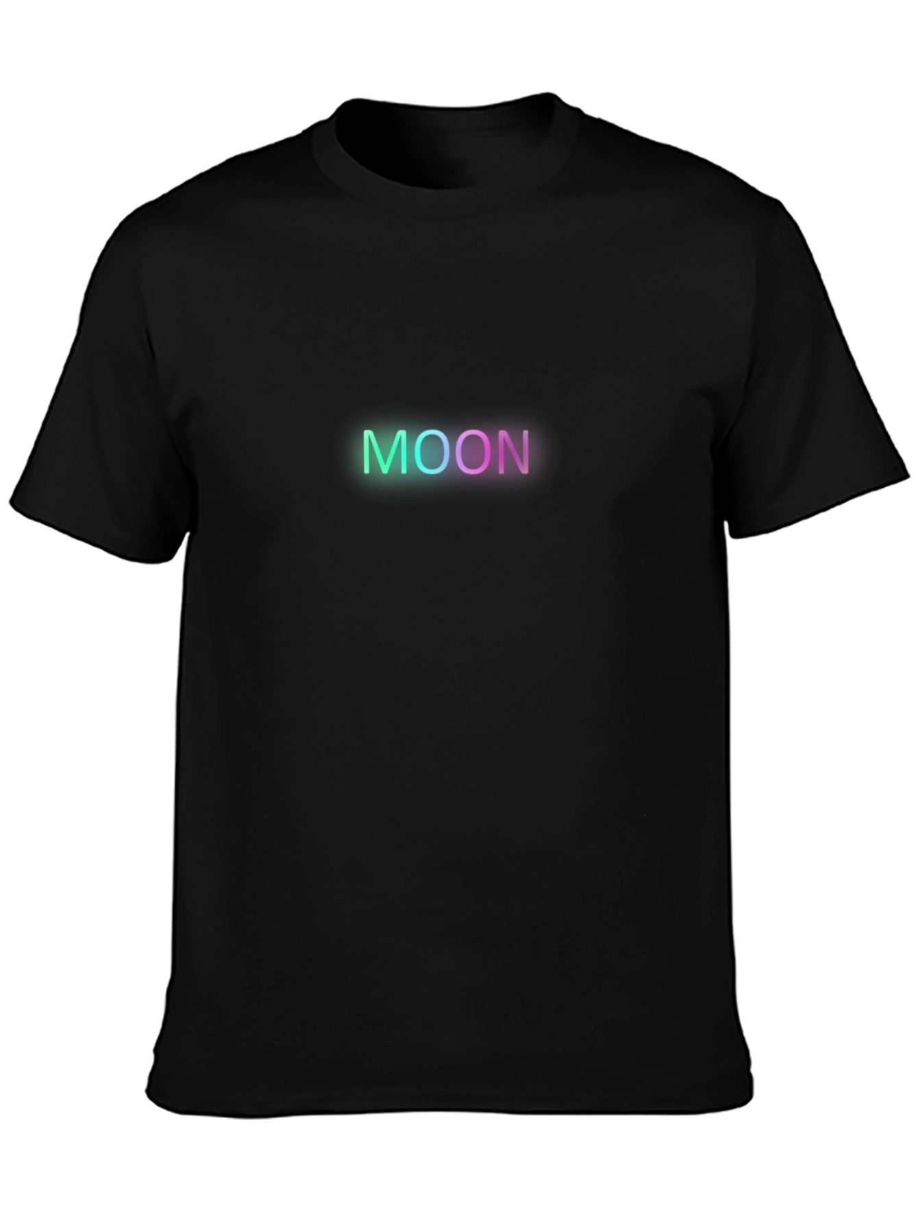 Neon Moon Graphic Black T-Shirt