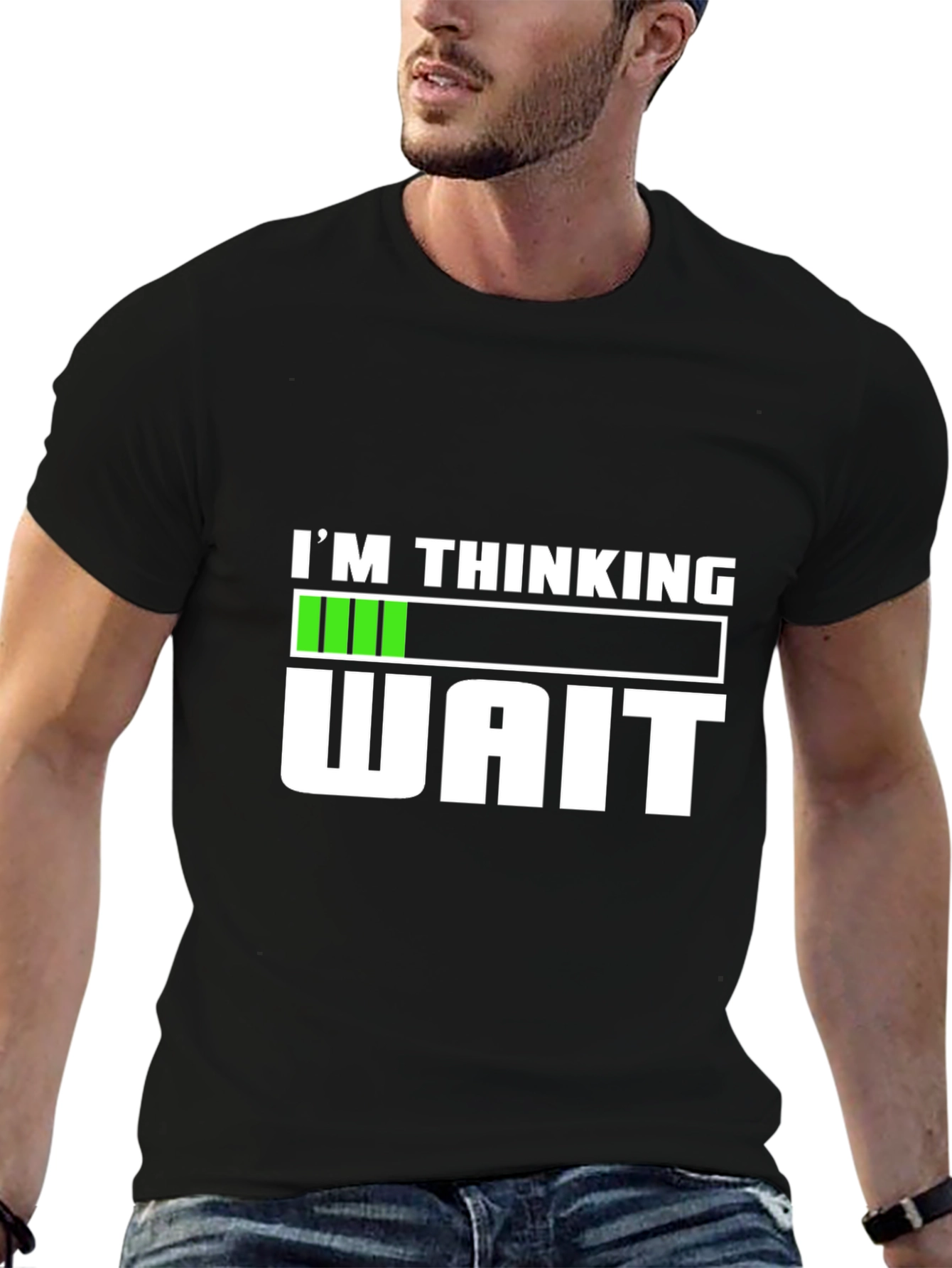 Im Thinking Wait T-Shirt Funny Sarcastic Tee