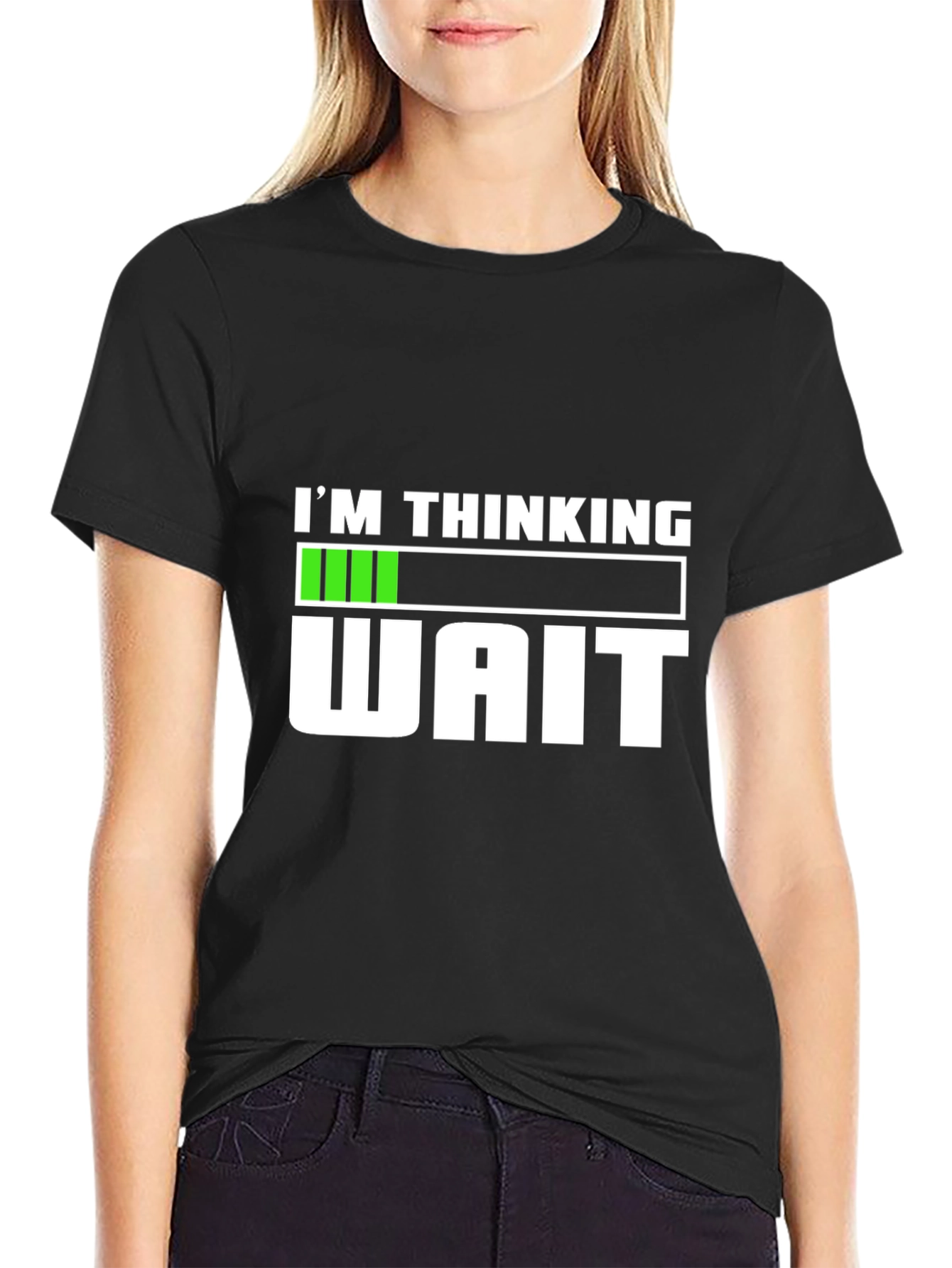 Im Thinking Wait T-Shirt Funny Sarcastic Tee