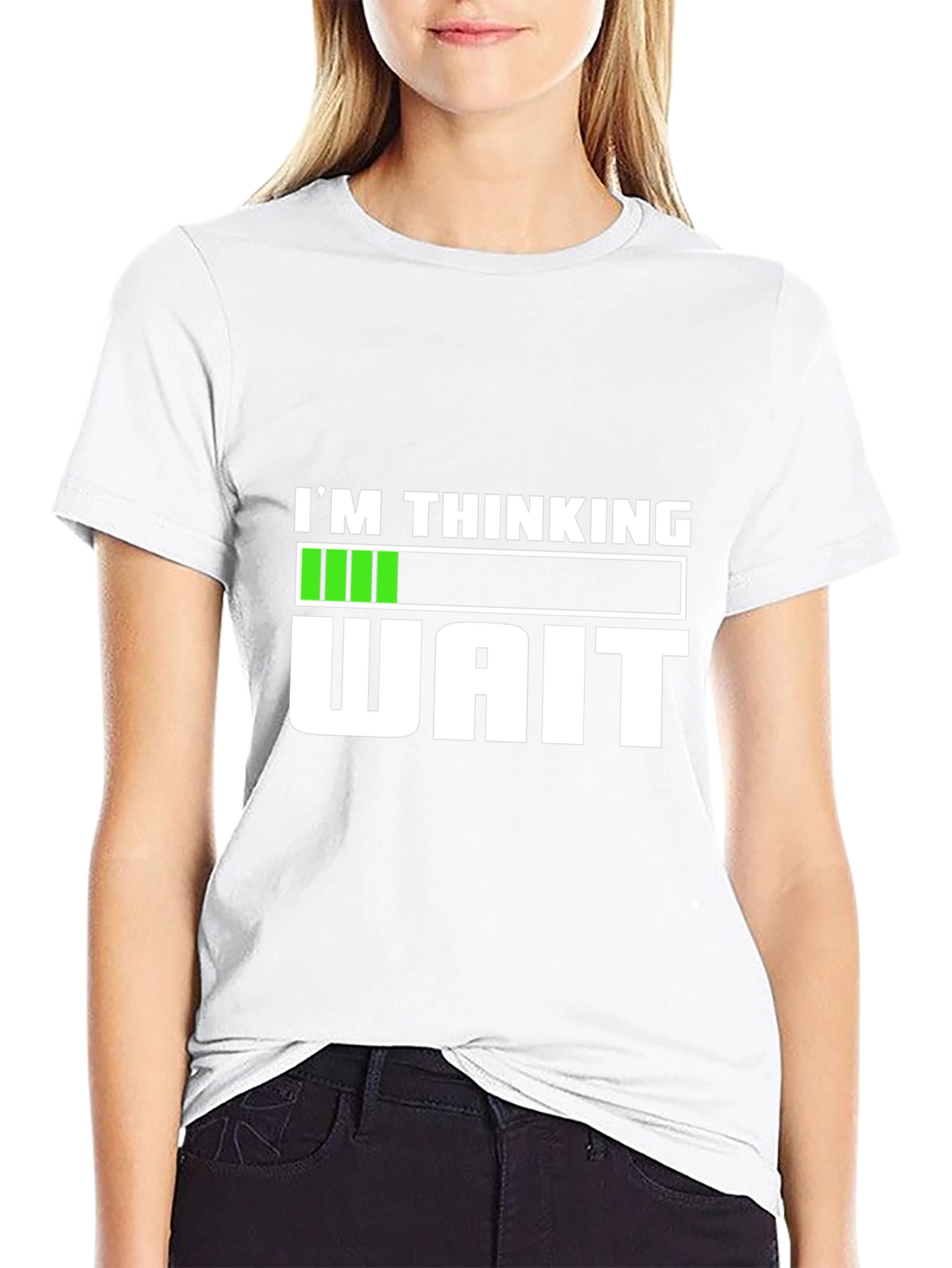 Im Thinking Wait T-Shirt Funny Sarcastic Tee
