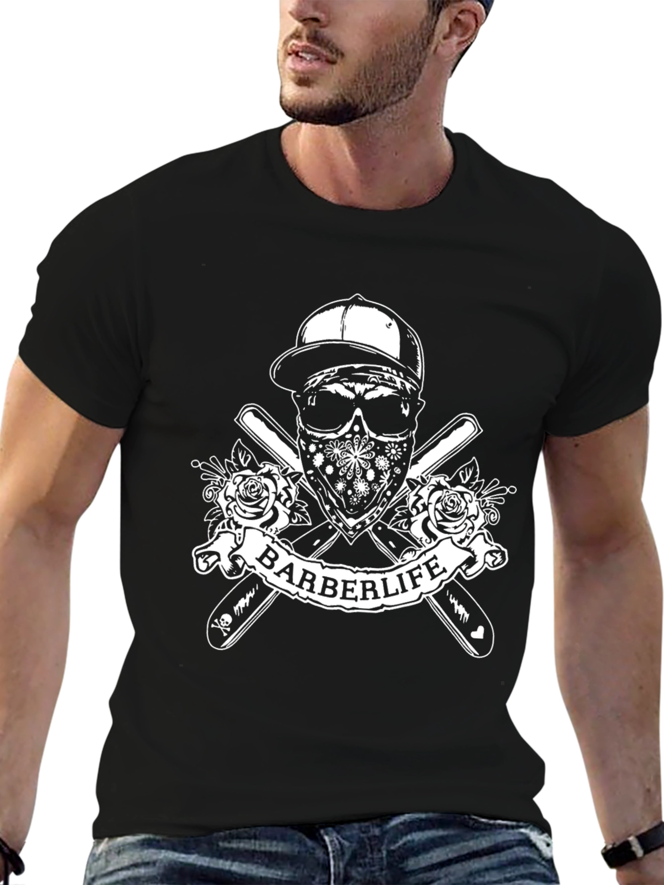 Barberlife Skull Graphic Tee