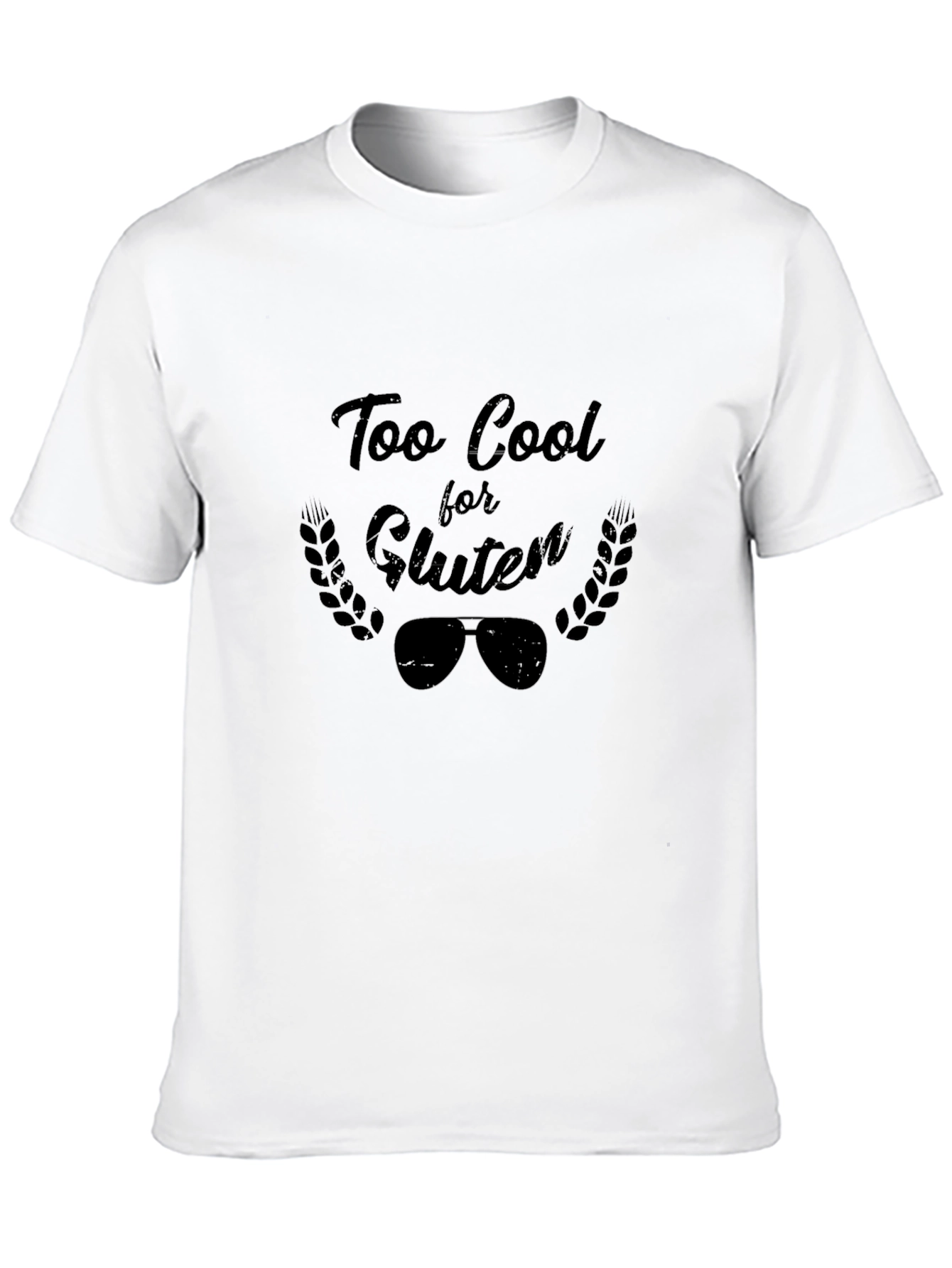 Too Cool for Gluten Black T-Shirt