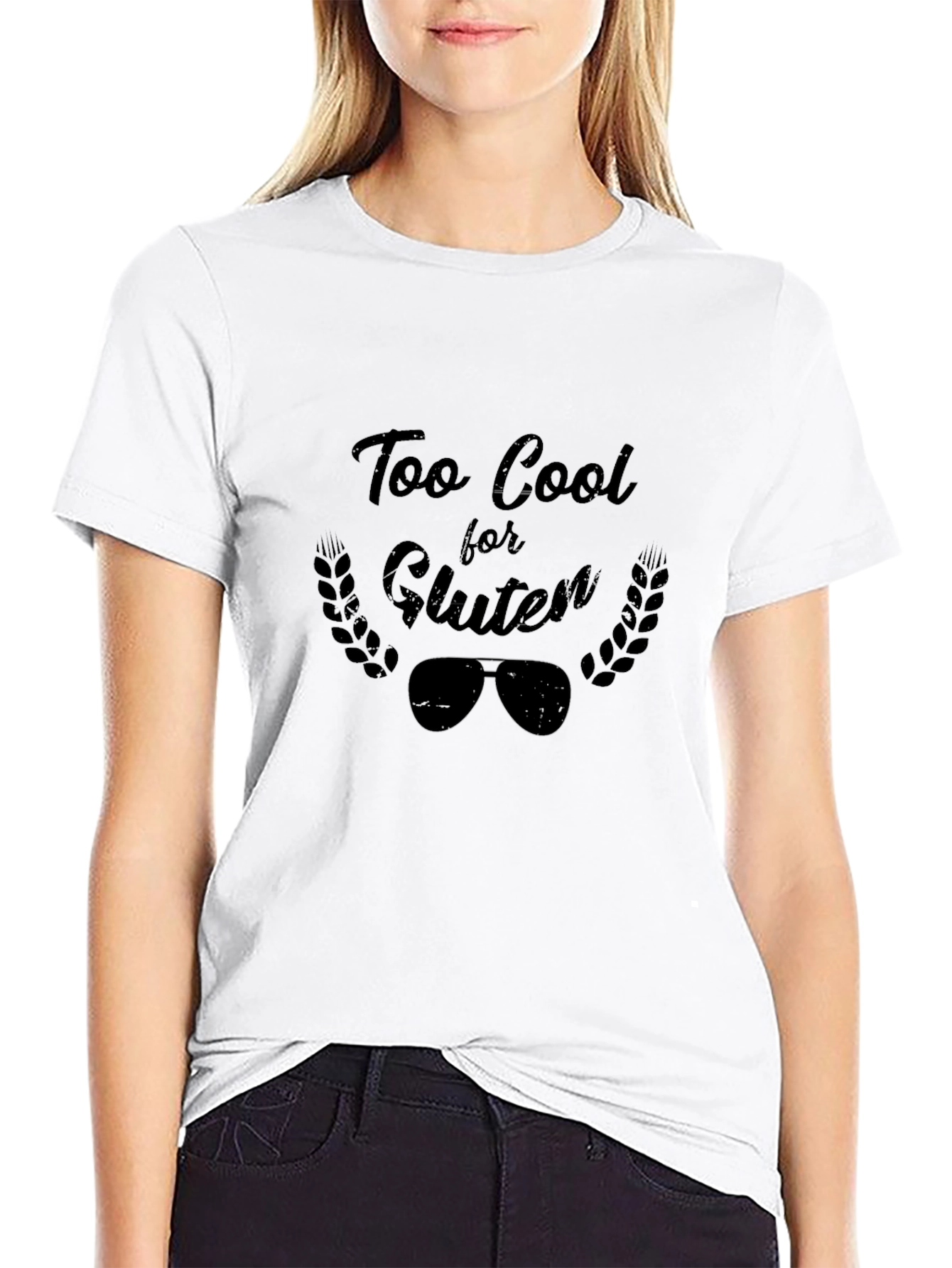 Too Cool for Gluten Black T-Shirt