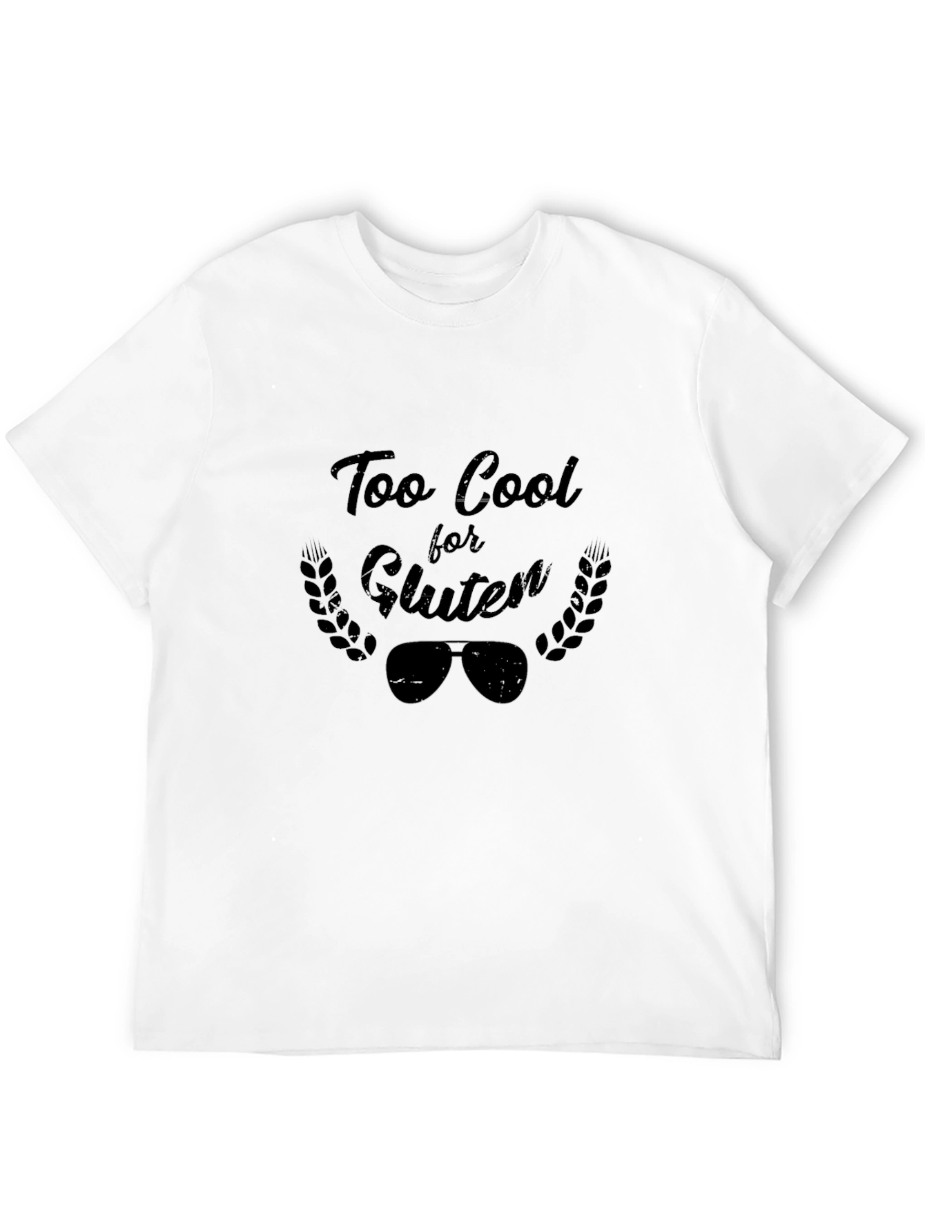 Too Cool for Gluten Black T-Shirt