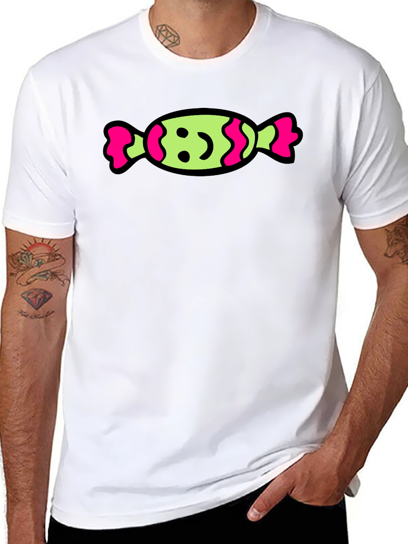 Candy Graphic T-Shirt - Fun & Playful Design