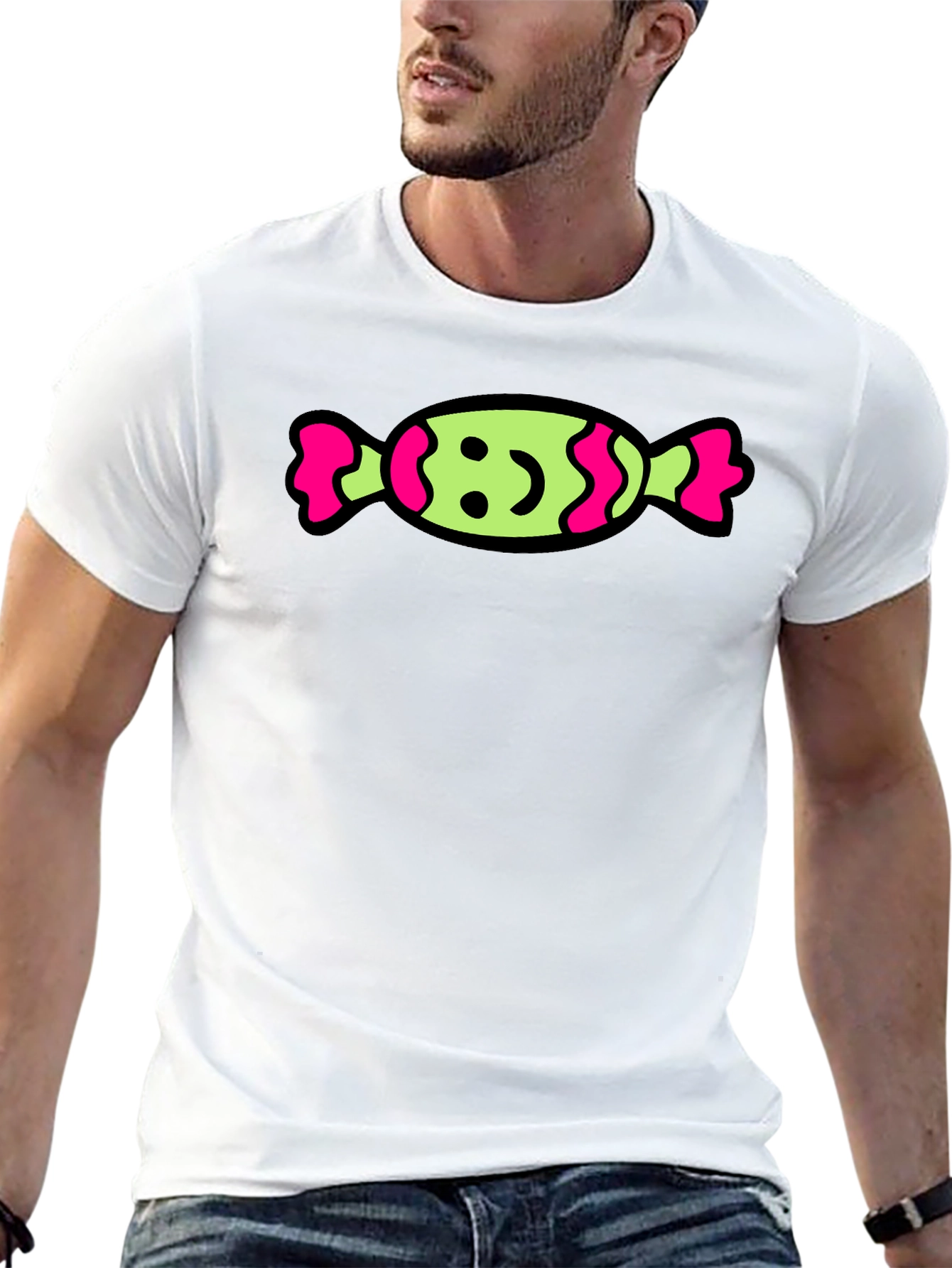 Candy Graphic T-Shirt - Fun & Playful Design