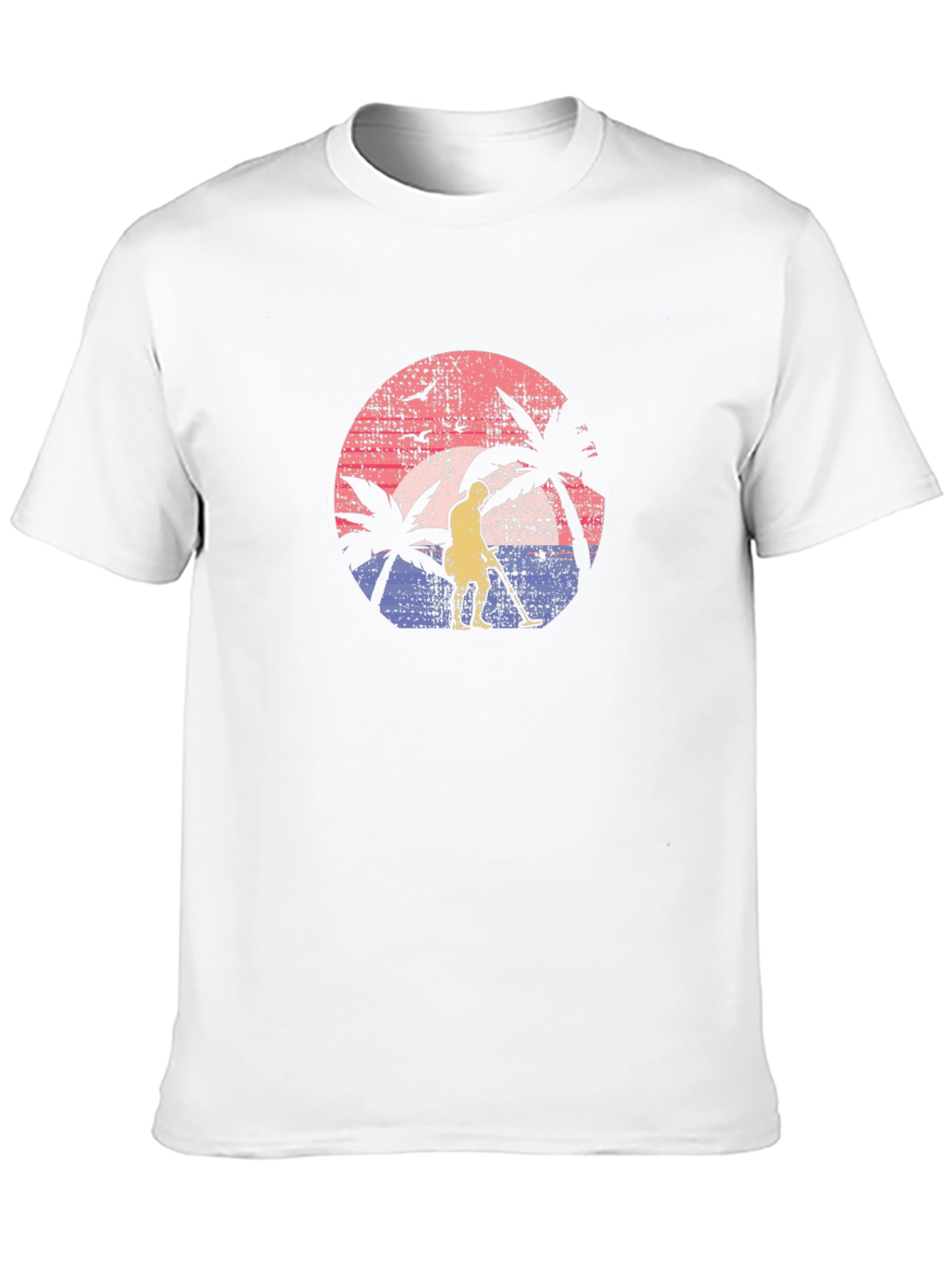 Retro Beach Metal Detecting T-Shirt