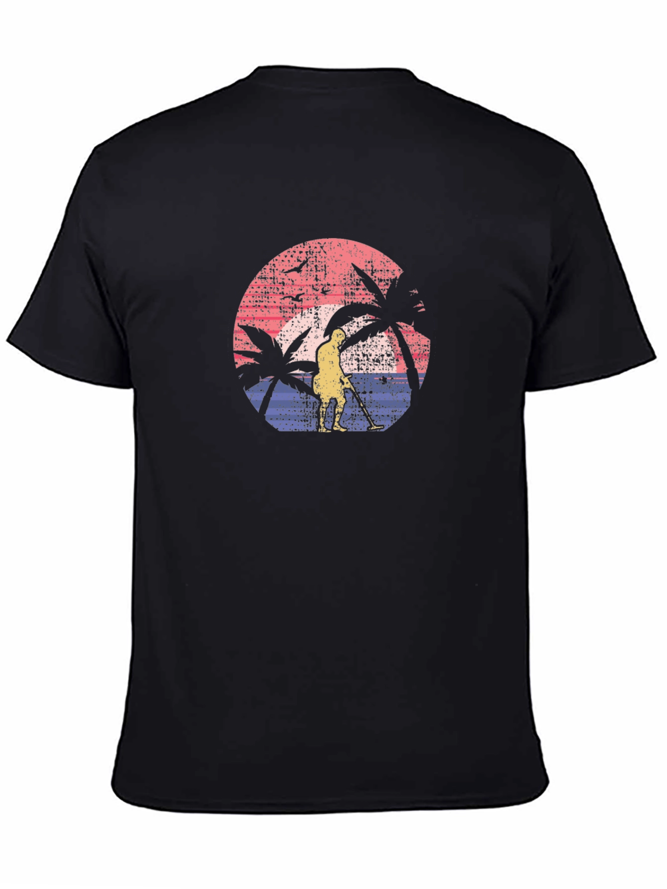 Retro Beach Metal Detecting T-Shirt