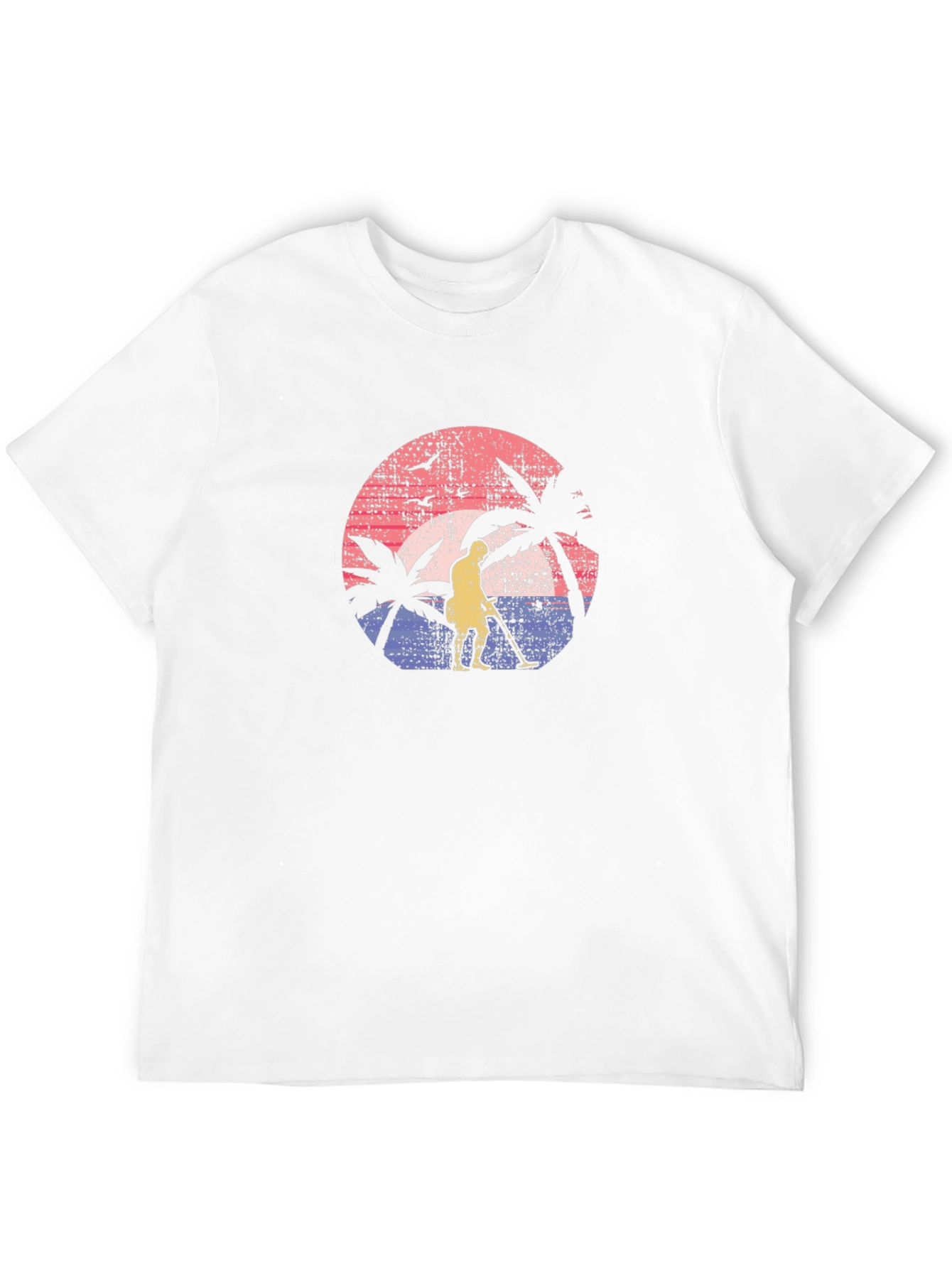 Retro Beach Metal Detecting T-Shirt