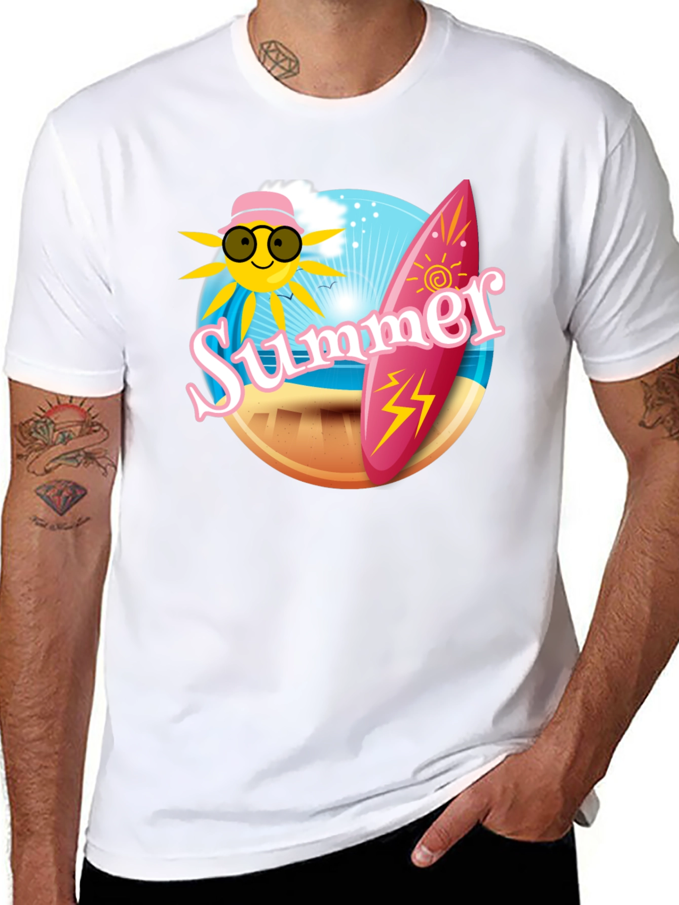 Summer Vibes Graphic Tee - Black