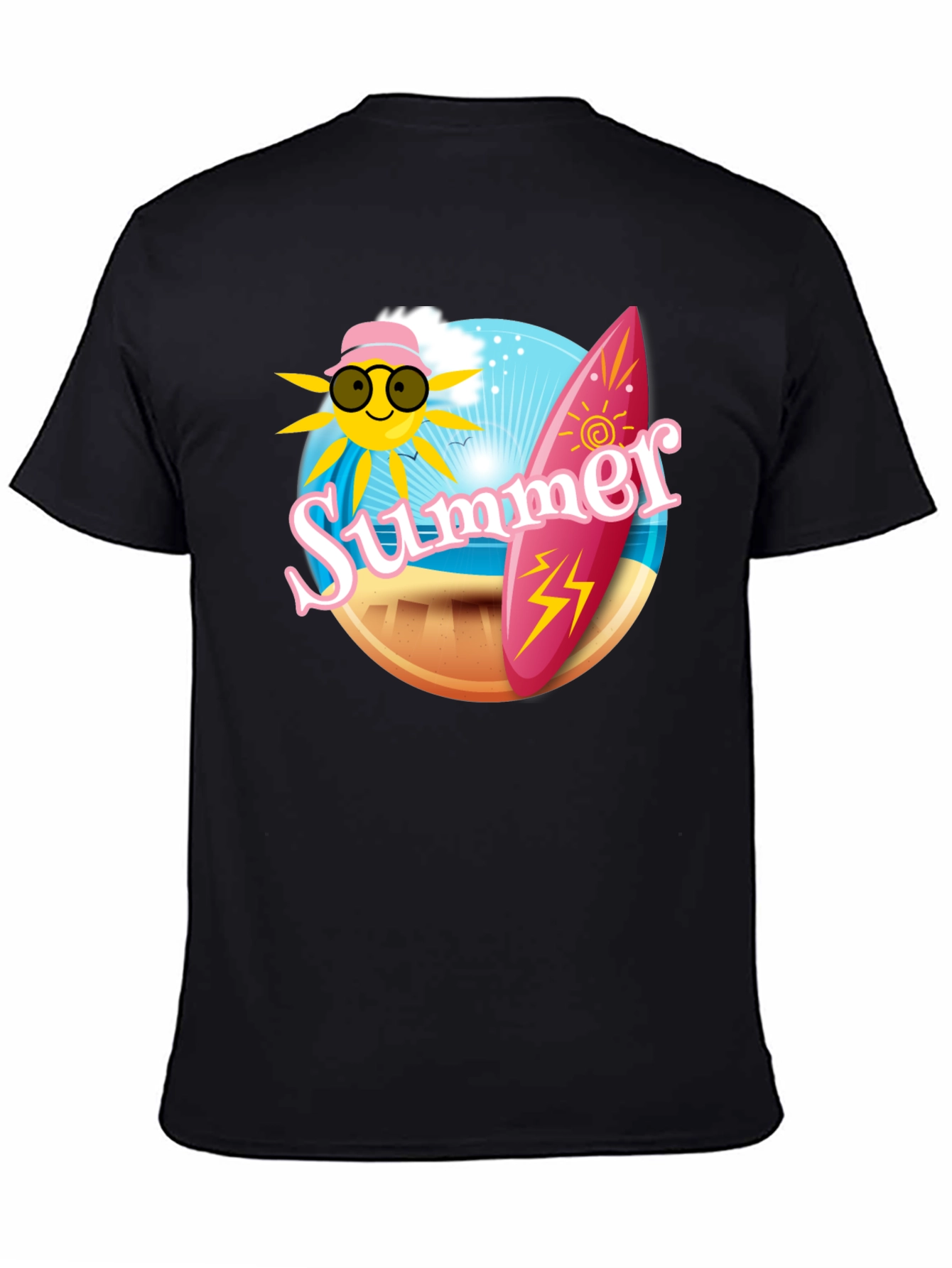 Summer Vibes Graphic Tee - Black