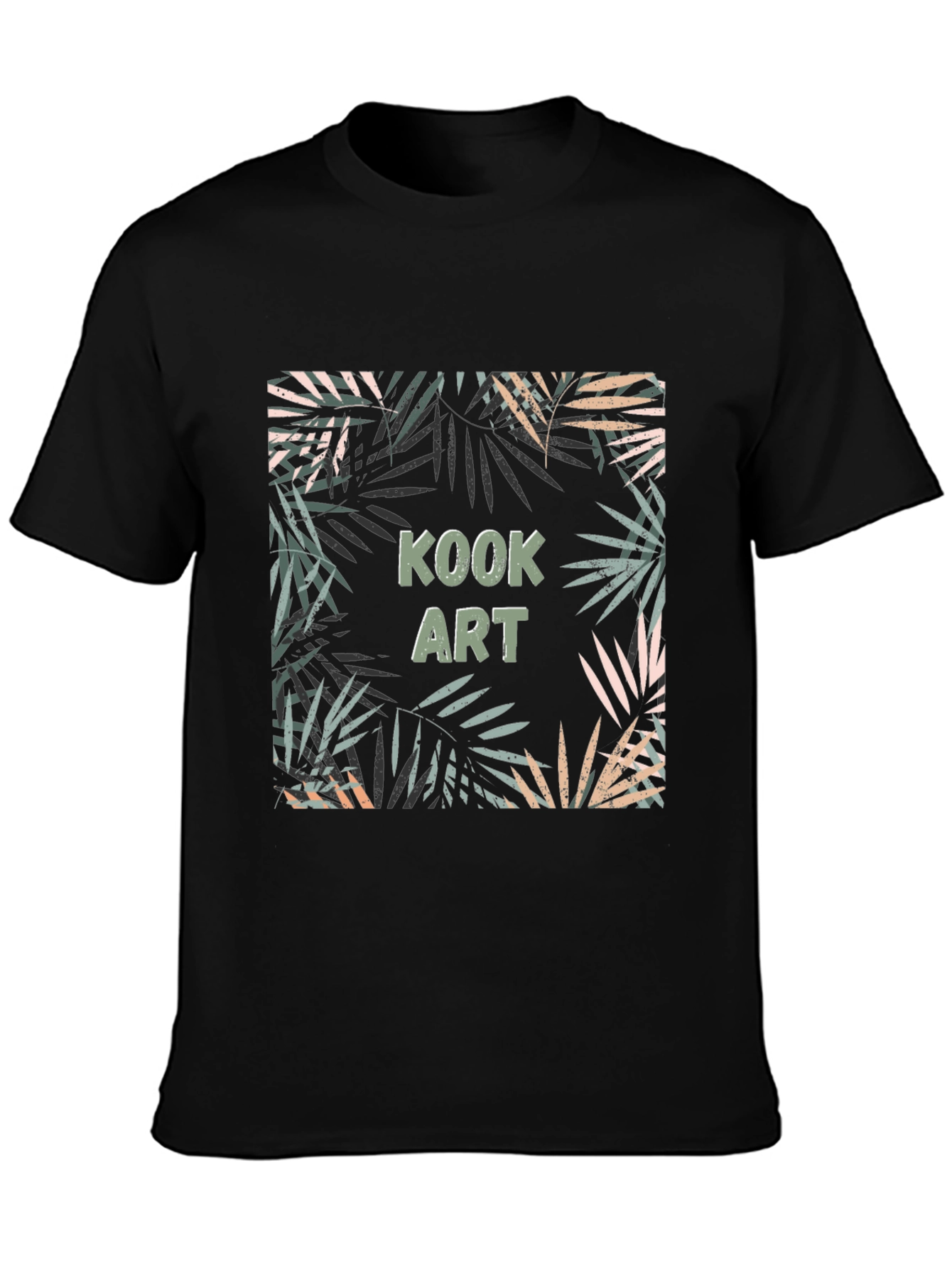 Kook Art Graphic Print Black T-Shirt