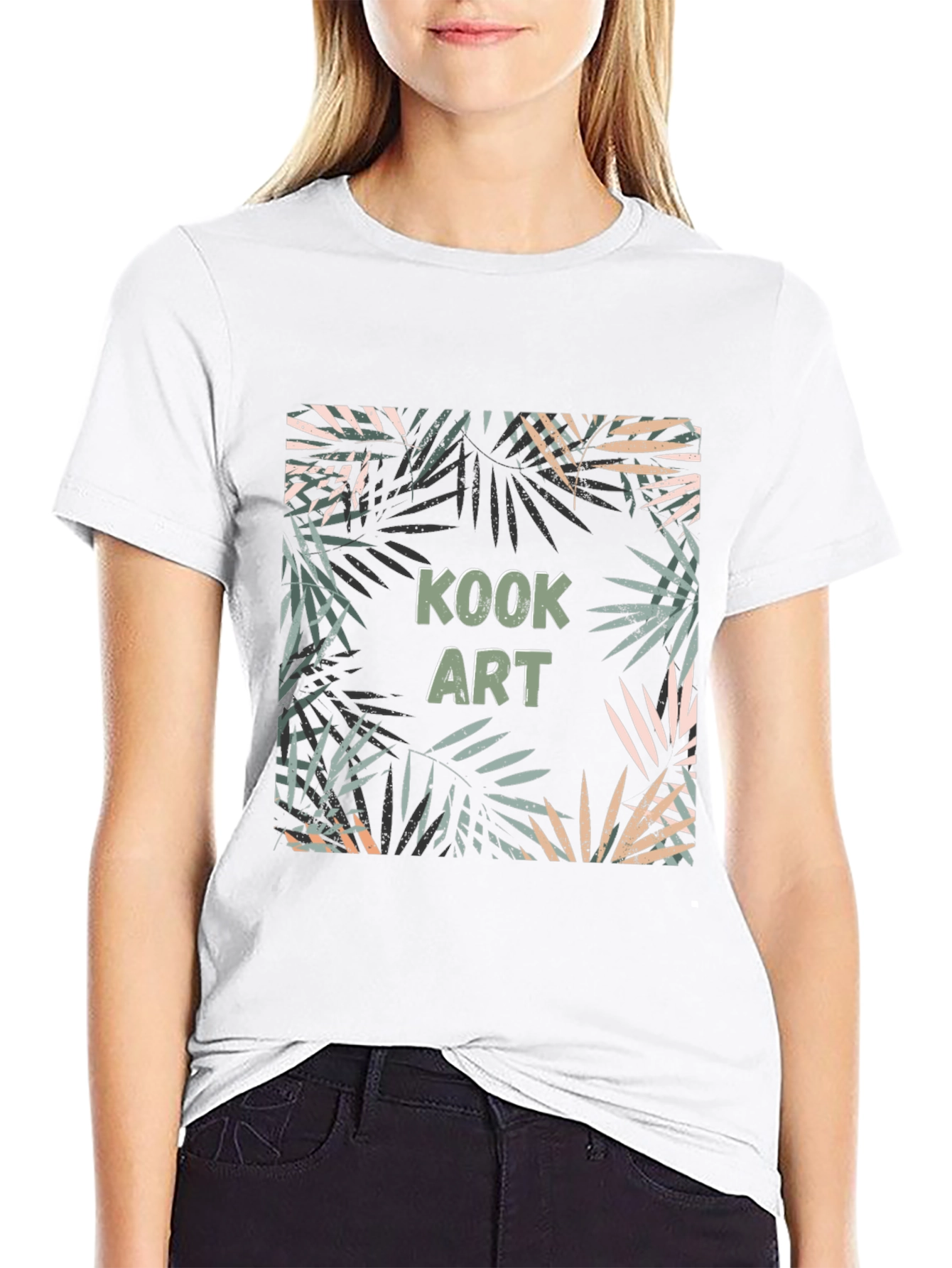 Kook Art Graphic Print Black T-Shirt