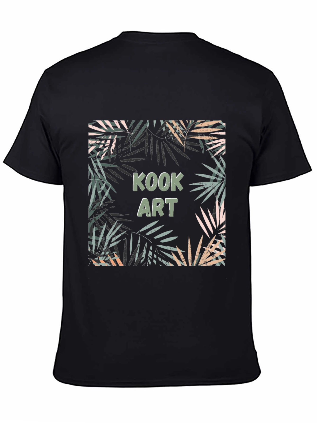 Kook Art Graphic Print Black T-Shirt
