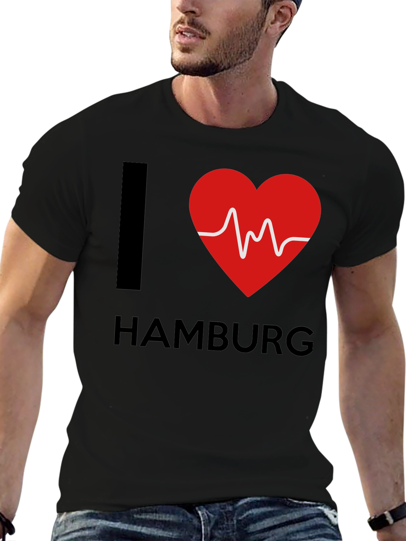 I Love Hamburg T-Shirt - Heartbeat Design