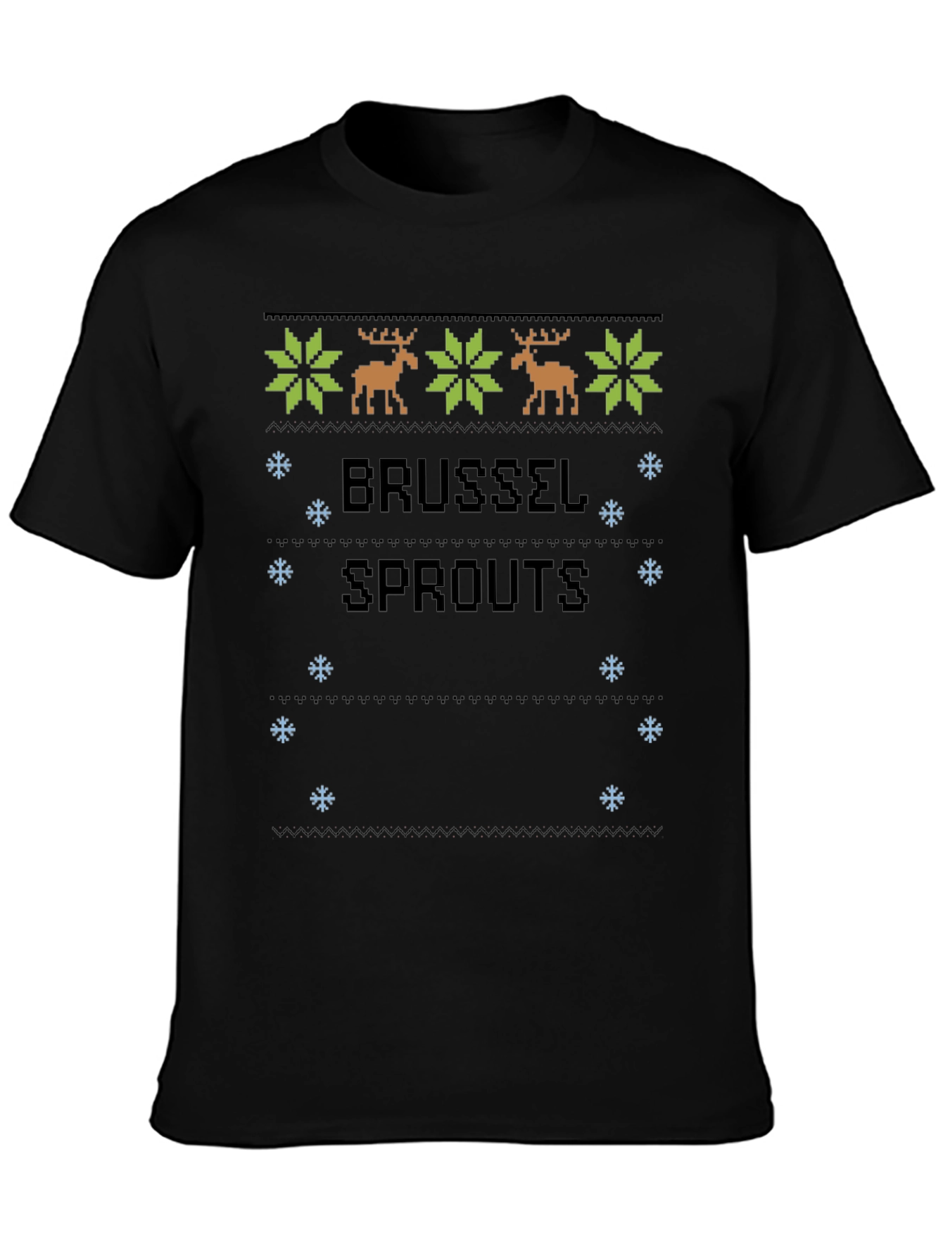 Brussels Sprouts Ugly Christmas Sweater Style T-Shirt