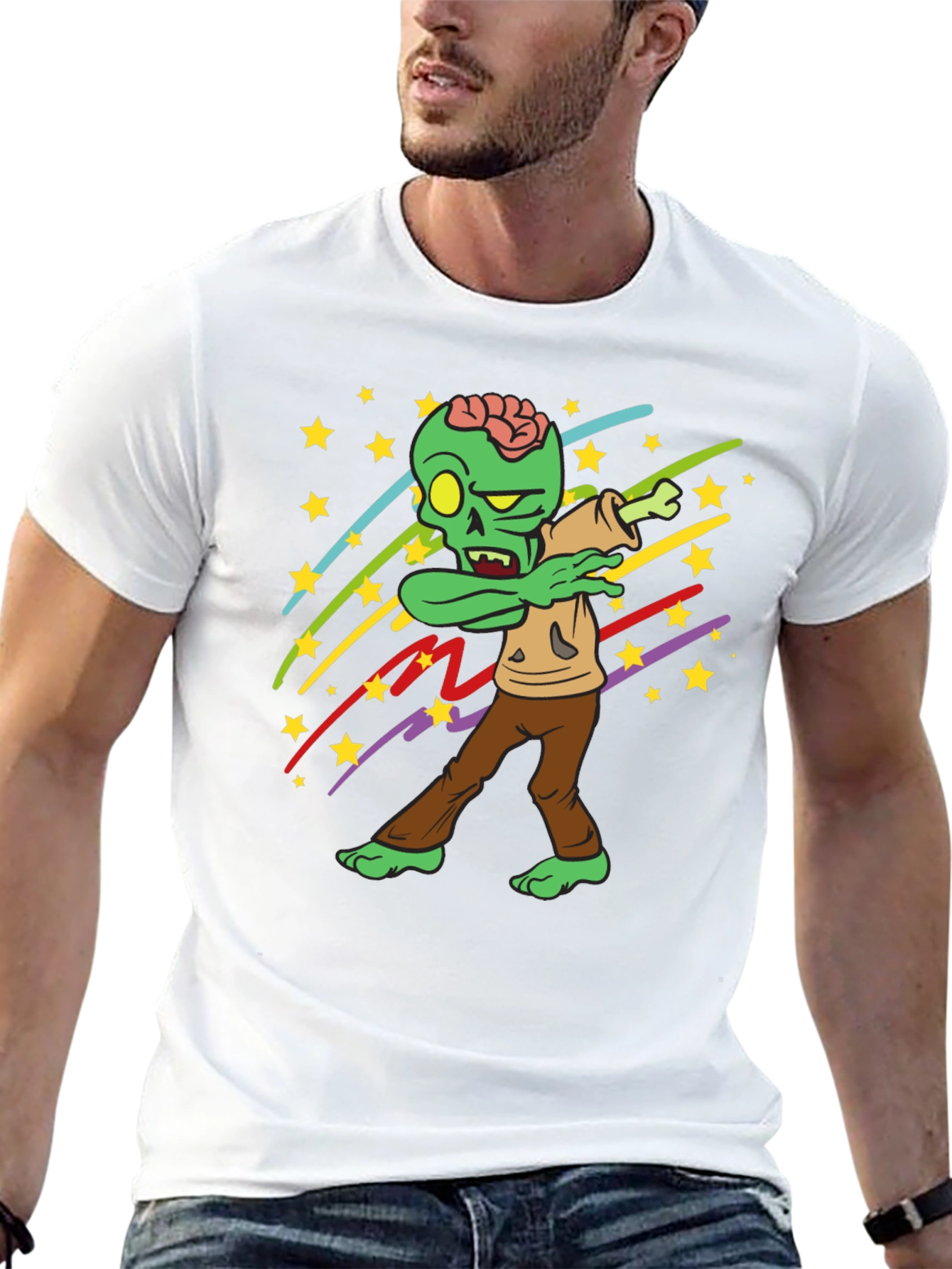 Dabbing Zombie Stars Graphic Tee