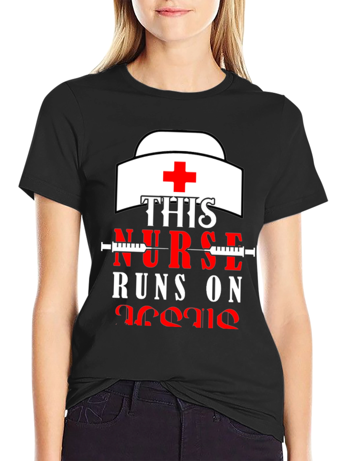 Nurse Runs On Jesus T-Shirt - Medical Apparel
