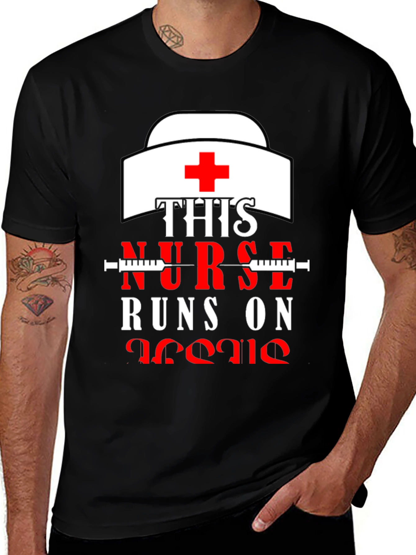 Nurse Runs On Jesus T-Shirt - Medical Apparel
