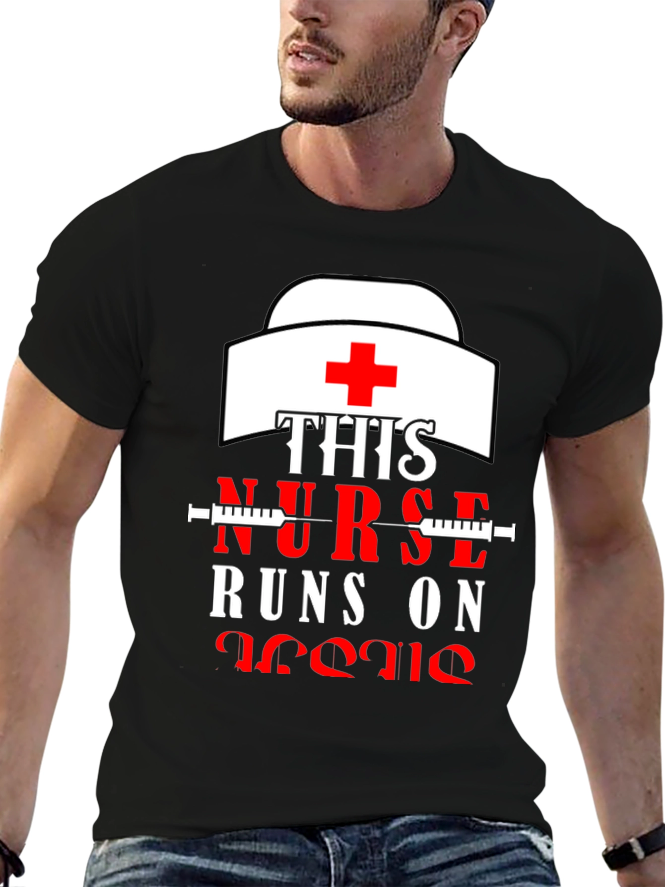 Nurse Runs On Jesus T-Shirt - Medical Apparel