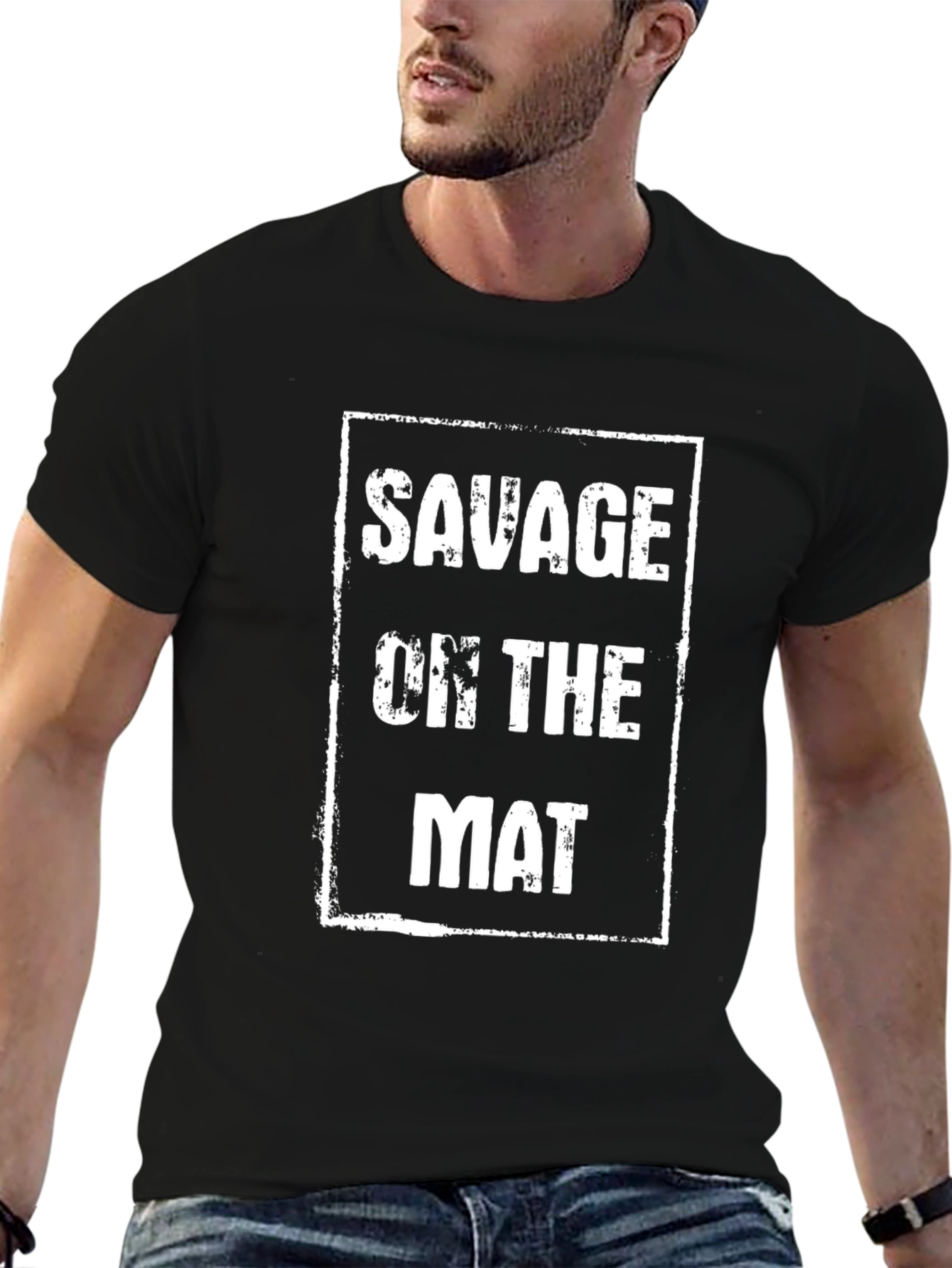 Savage On The Mat Graphic T-Shirt - Black