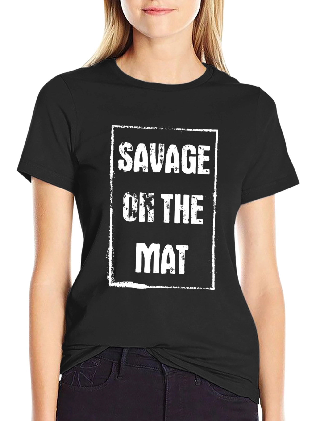 Savage On The Mat Graphic T-Shirt - Black