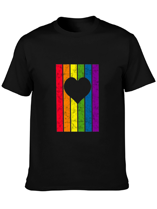 LGBT Rainbow Heart Graphic Tee - Pride Month T-Shirt