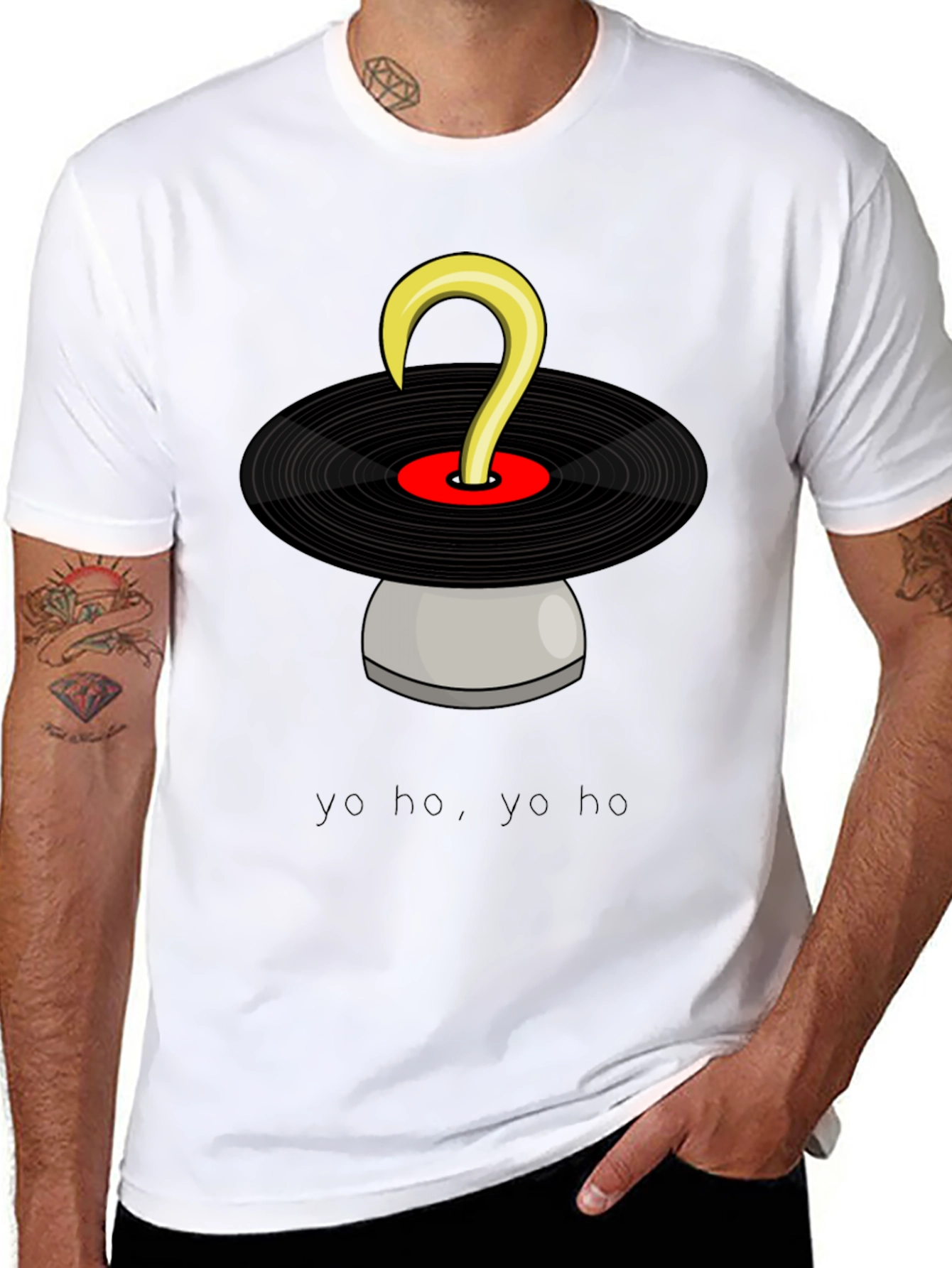Pirate DJ T-Shirt: Yo Ho Yo Ho & Vinyl