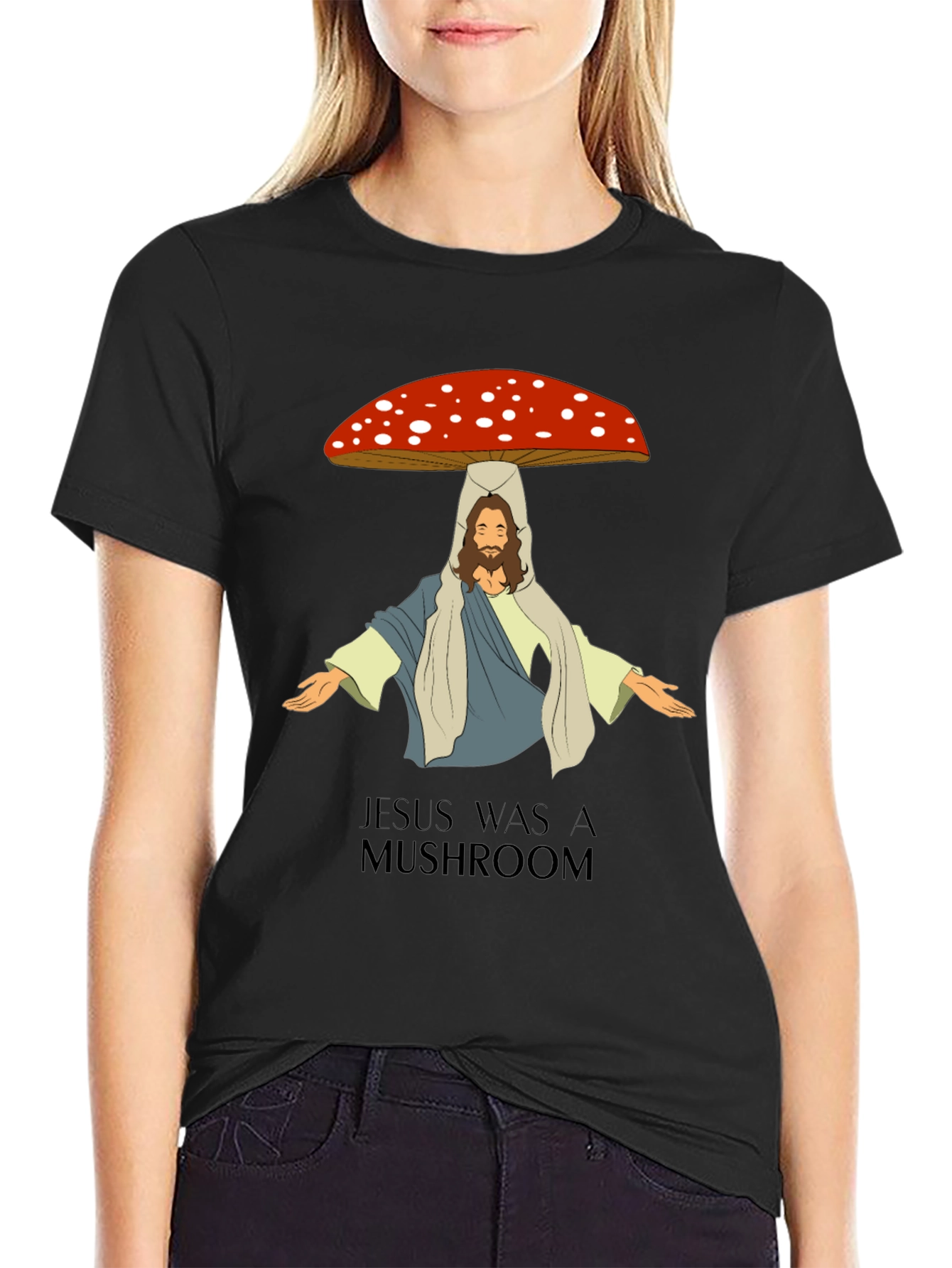 Jesus Was A Mushroom Graphic Tee