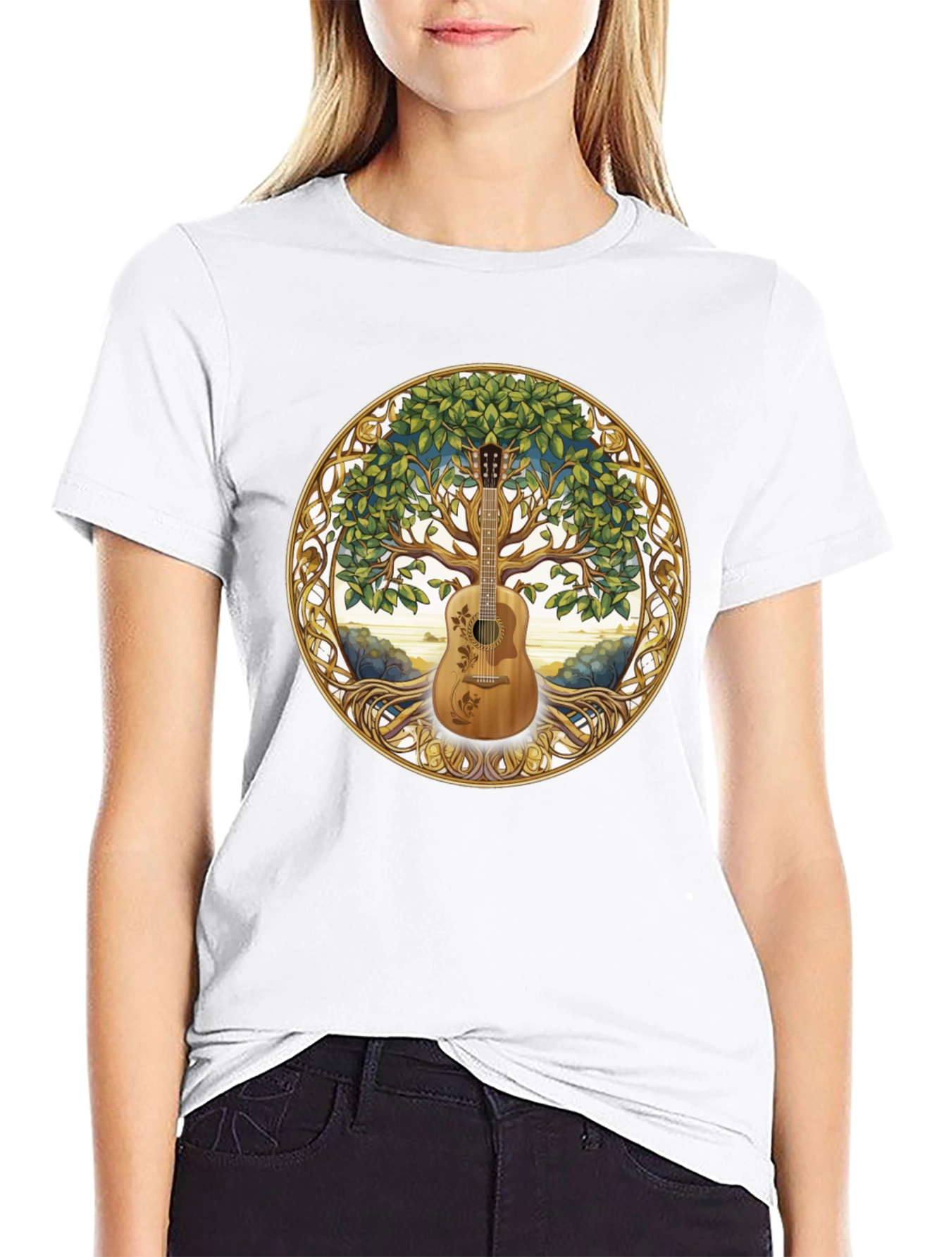 Guitar Tree of Life Graphic T-Shirt