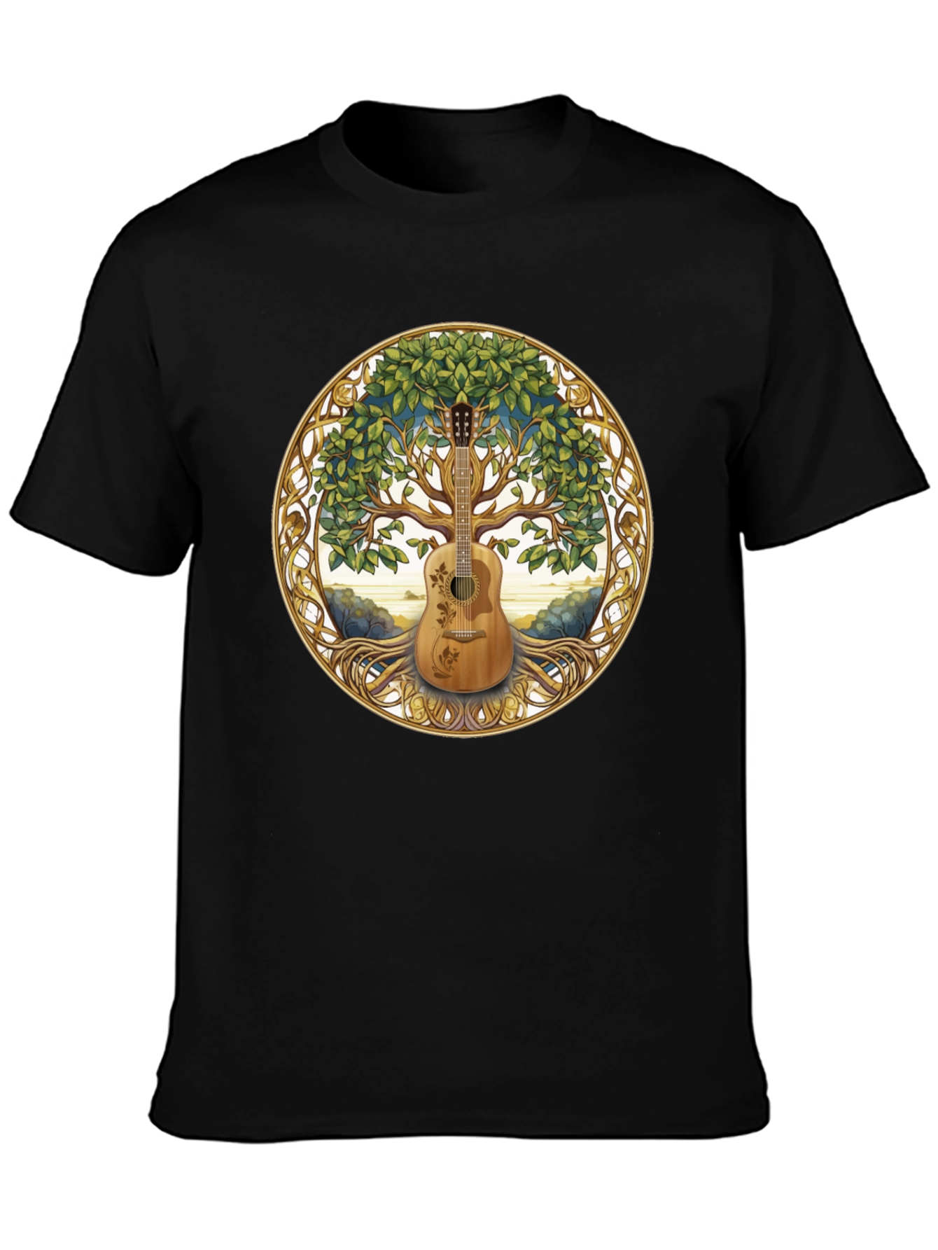 Guitar Tree of Life Graphic T-Shirt
