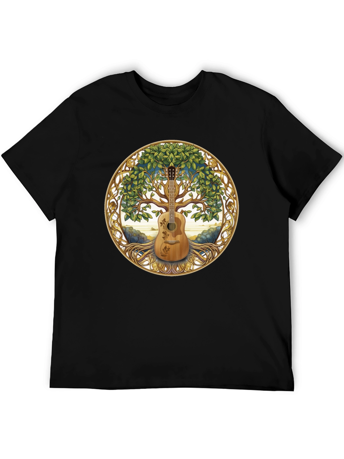 Guitar Tree of Life Graphic T-Shirt