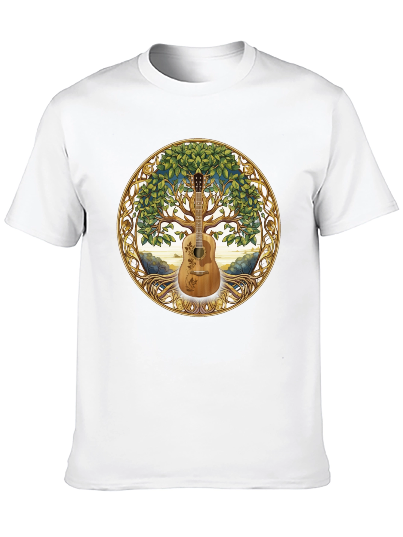 Guitar Tree of Life Graphic T-Shirt