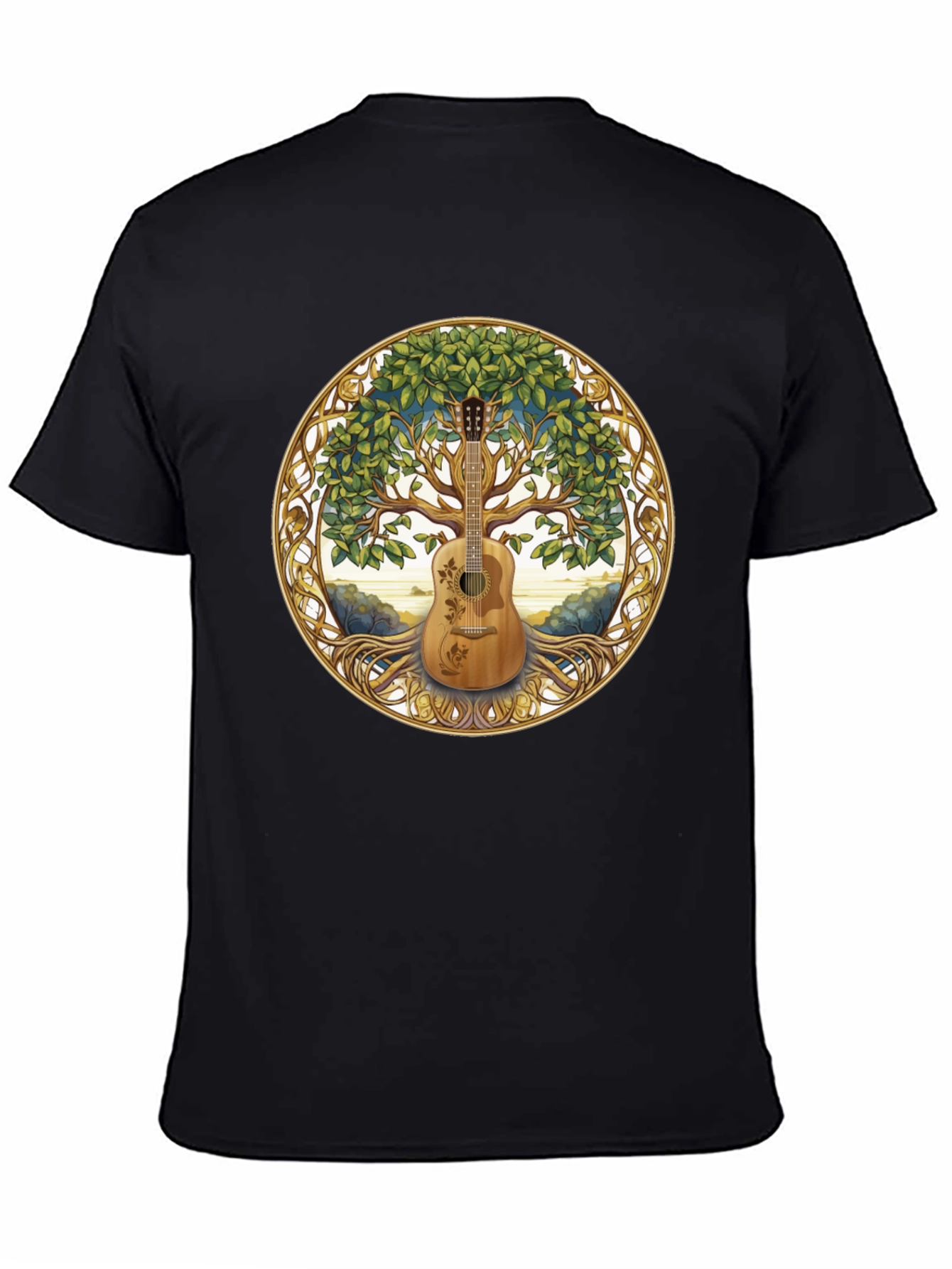Guitar Tree of Life Graphic T-Shirt