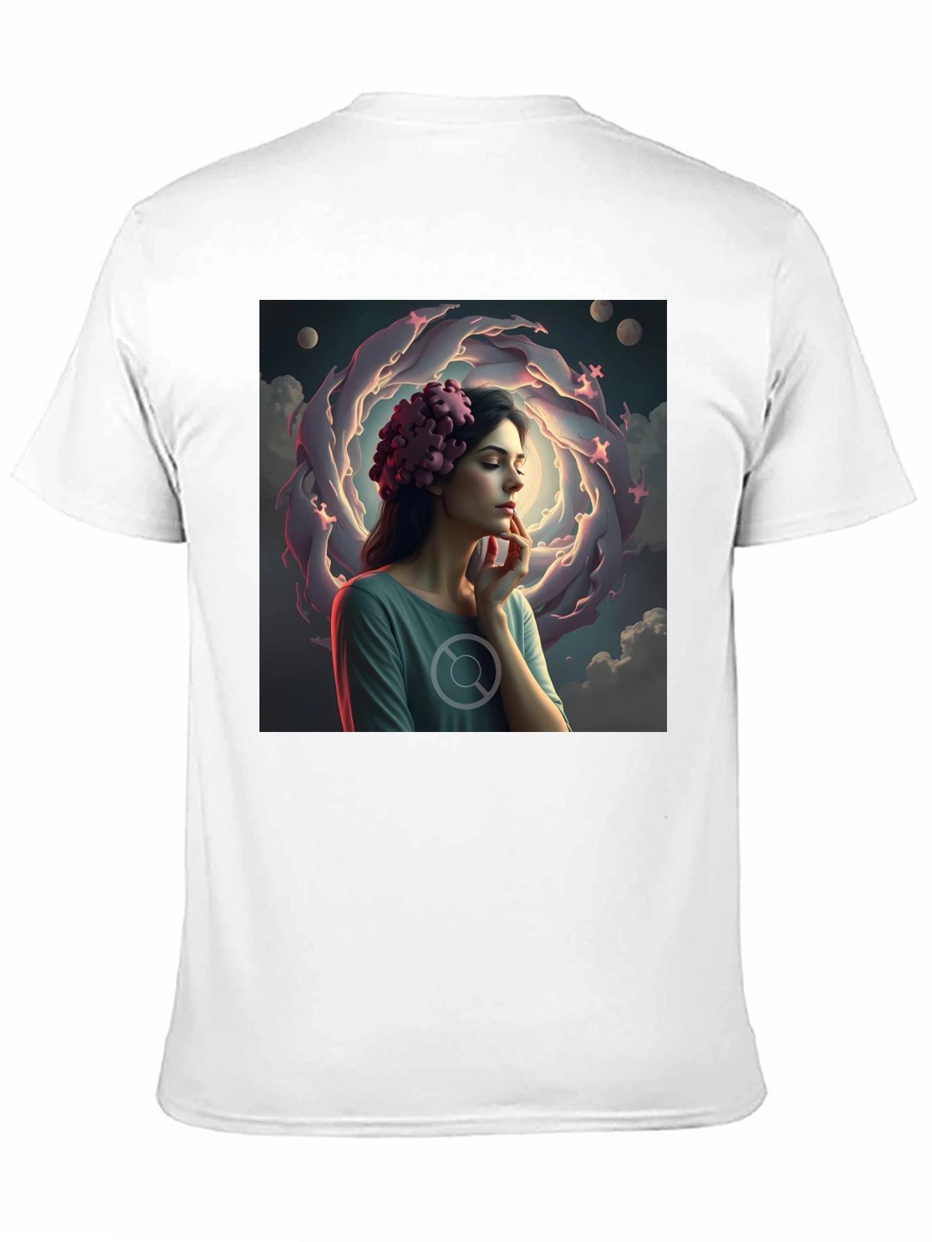 Artistic Dreamscape Graphic Tee - Black