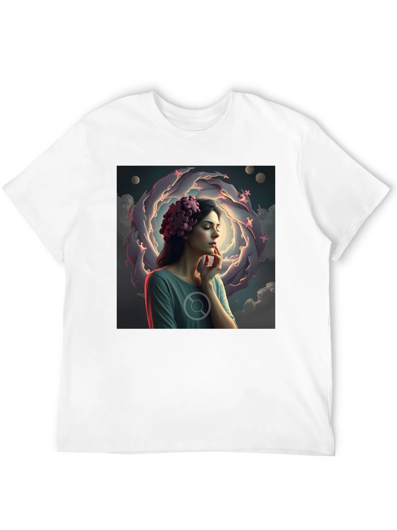 Artistic Dreamscape Graphic Tee - Black