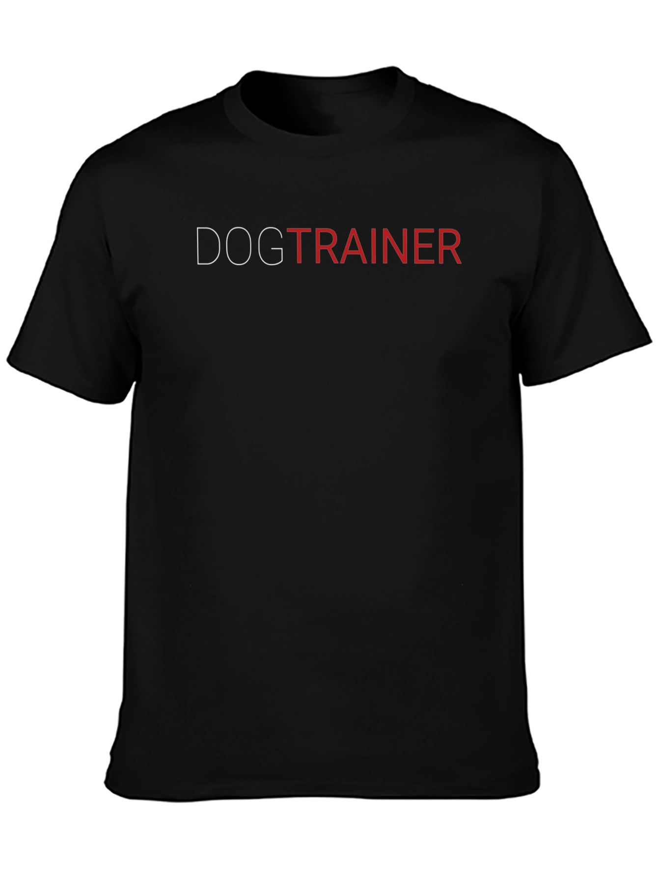 Dog Trainer Graphic Tee - Black Cotton Crew Neck