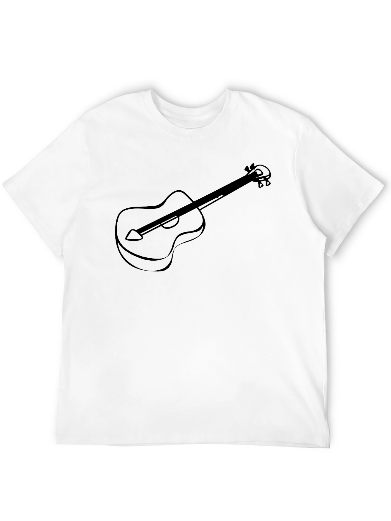 Black Guitar Graphic Tee - Mens Short Sleeve