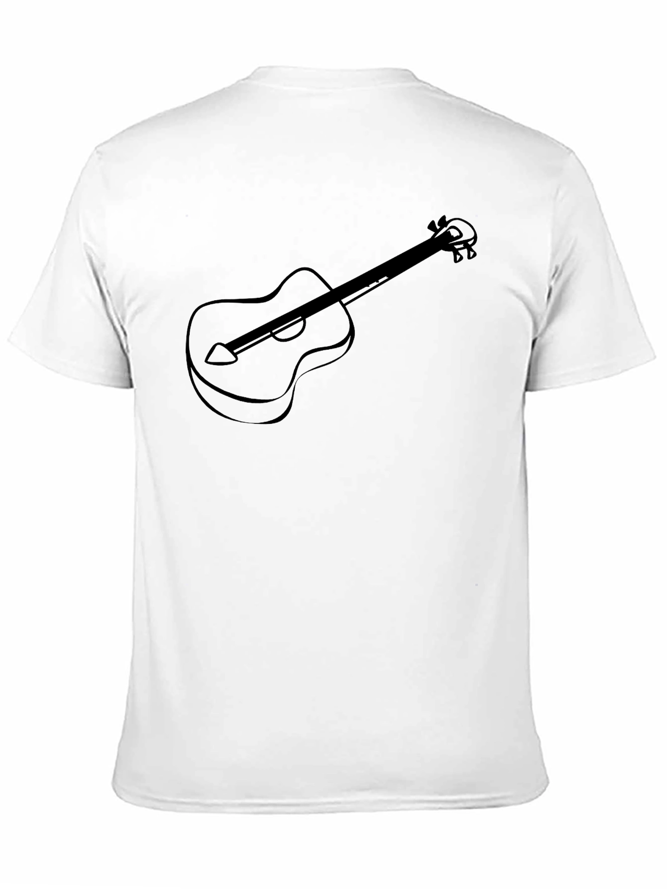 Black Guitar Graphic Tee - Mens Short Sleeve